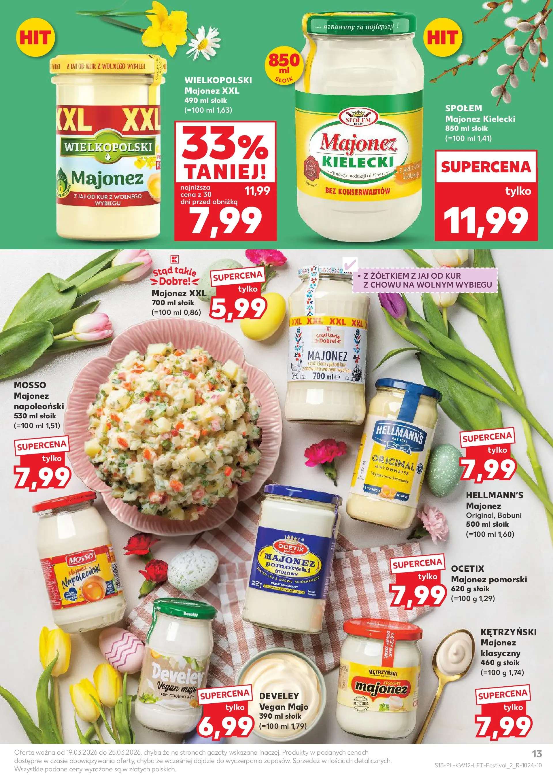 Kaufland gazetka od 19.03.2026 - od jutra PDF | Strona: 13 | Produkty: Majonez