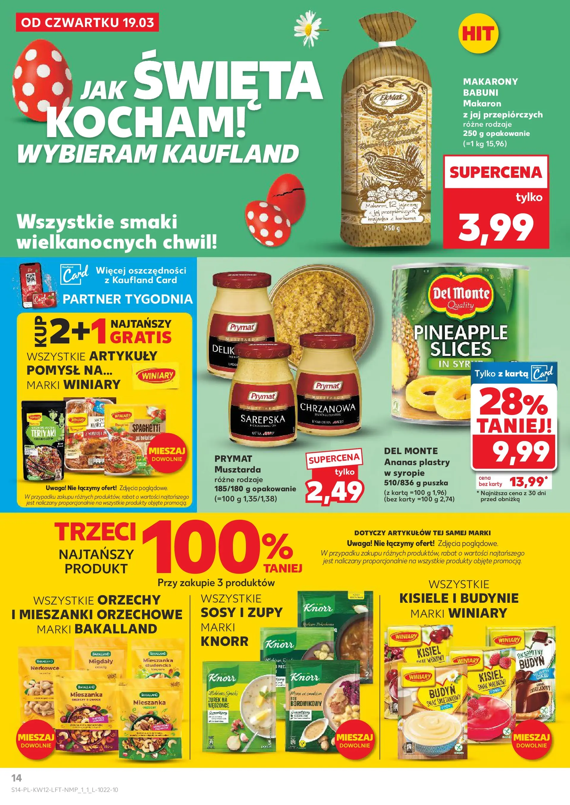 Kaufland gazetka od 19.03.2026 - od jutra PDF | Strona: 14 | Produkty: Karta, Kurkuma, Zurek, Orzechy