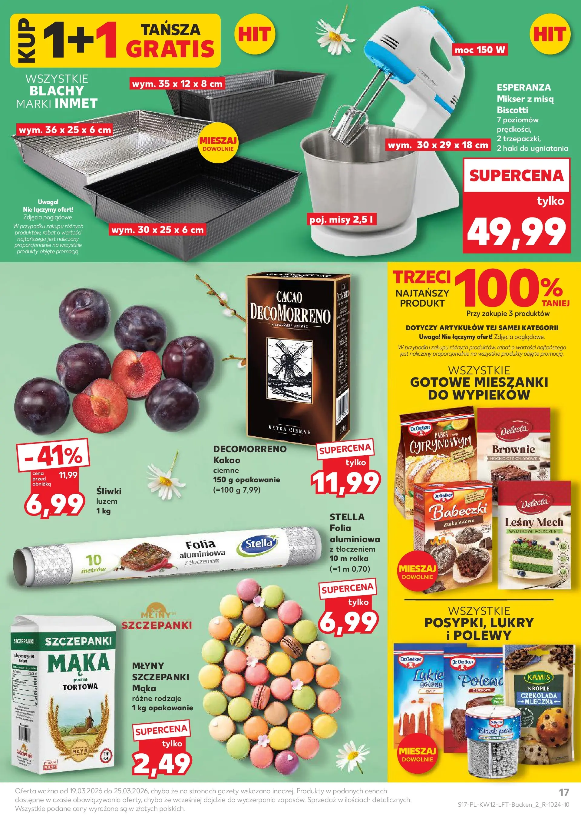 Kaufland gazetka od 19.03.2026 - od jutra PDF | Strona: 17 | Produkty: Mikser, Babka, Czekolada, Brownie