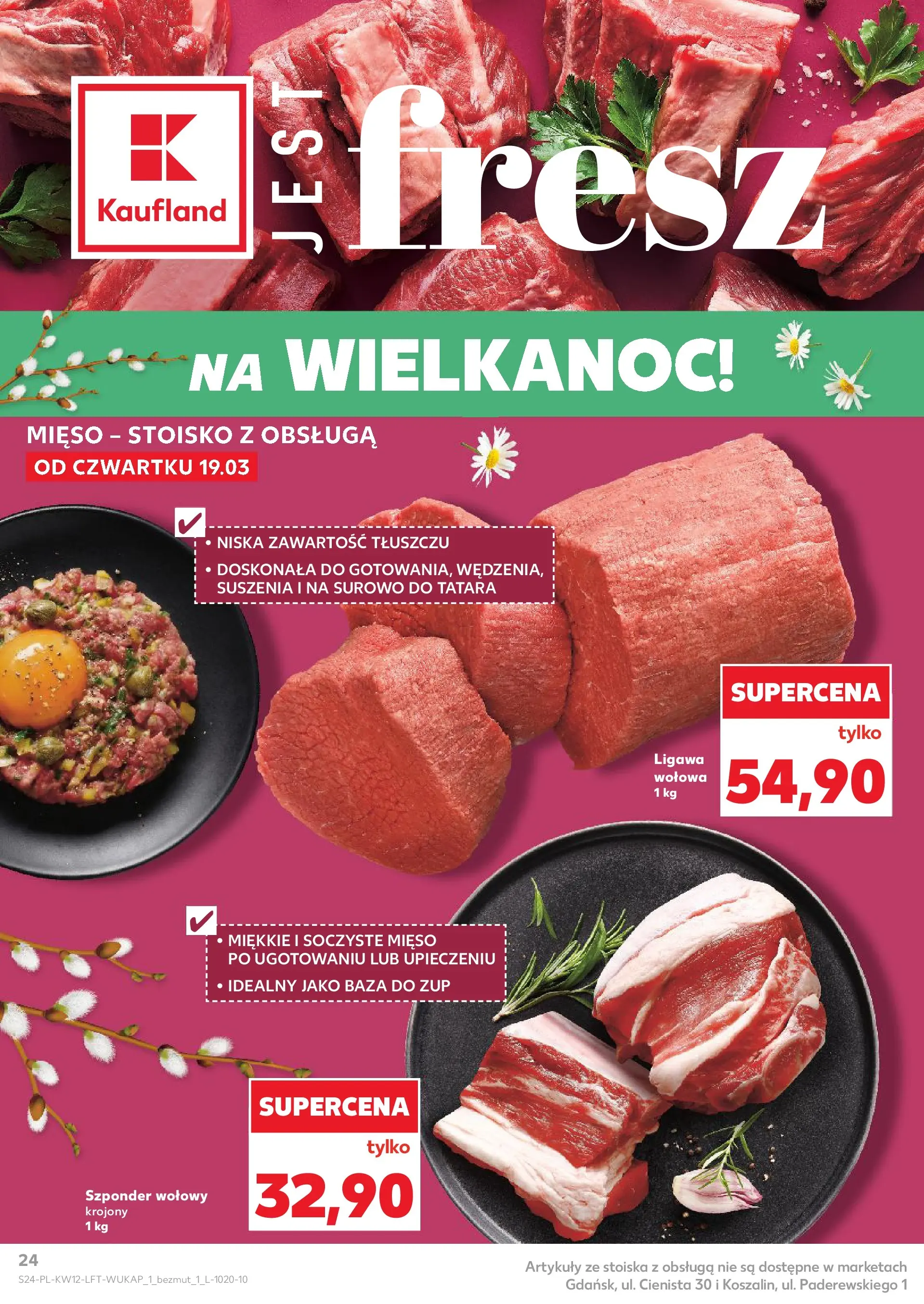 Kaufland gazetka od 19.03.2026 - od jutra PDF | Strona: 24 | Produkty: Mięso