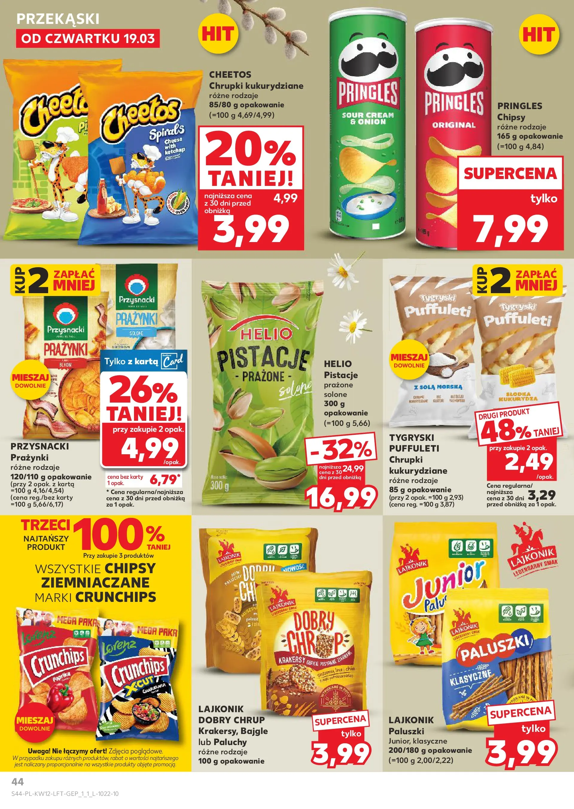 Kaufland gazetka od 19.03.2026 - od jutra PDF | Strona: 44 | Produkty: Ketchup, Chrupki, Bekon, Pringles