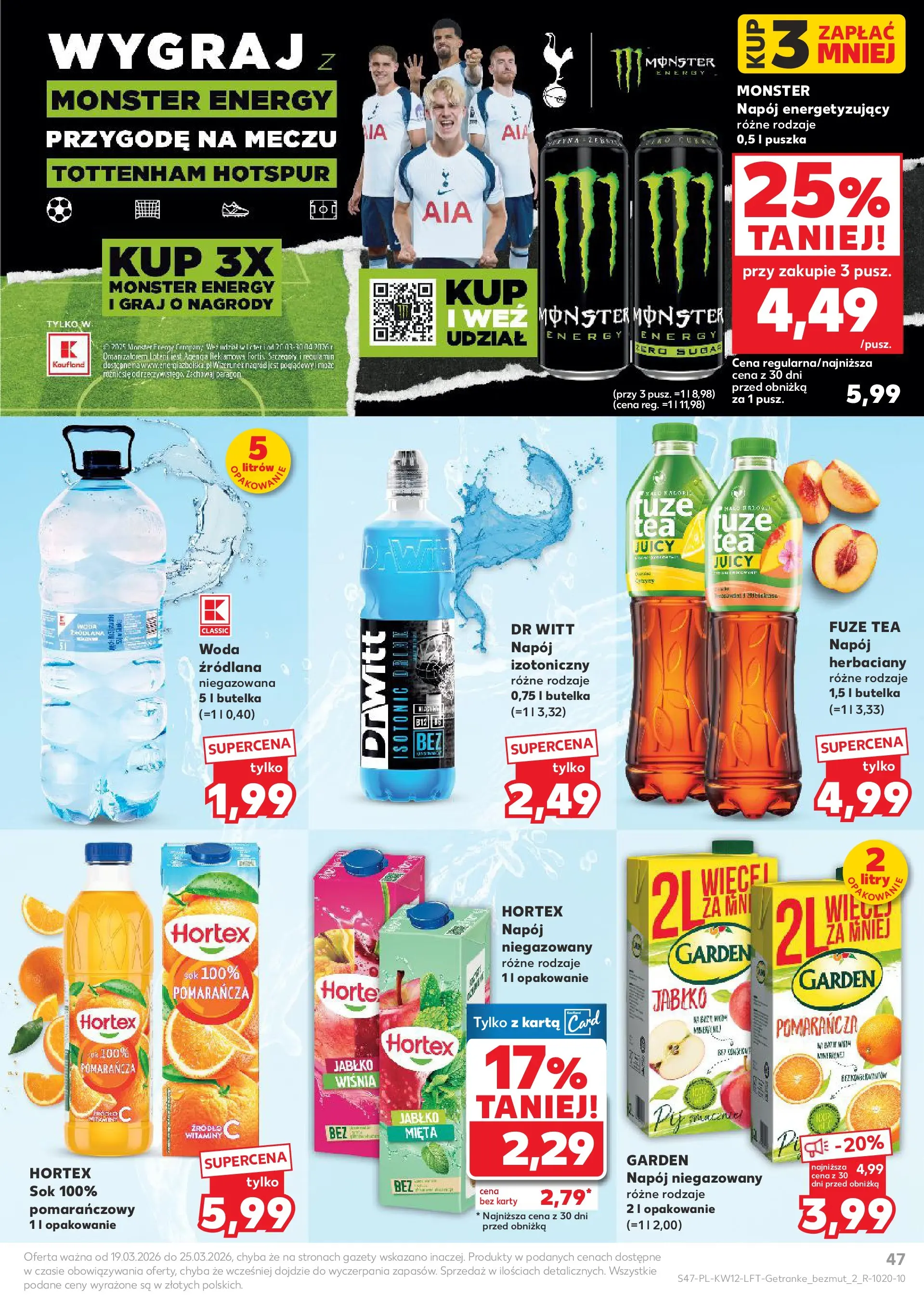 Kaufland gazetka od 19.03.2026 - od jutra PDF | Strona: 47 | Produkty: Karta, Mięta, Sok, Woda
