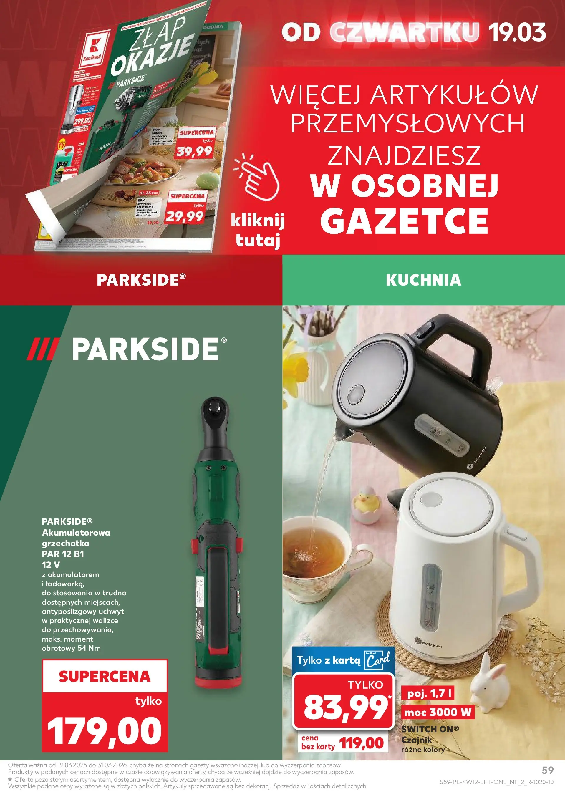 Kaufland gazetka od 19.03.2026 - od jutra PDF | Strona: 59 | Produkty: Karta
