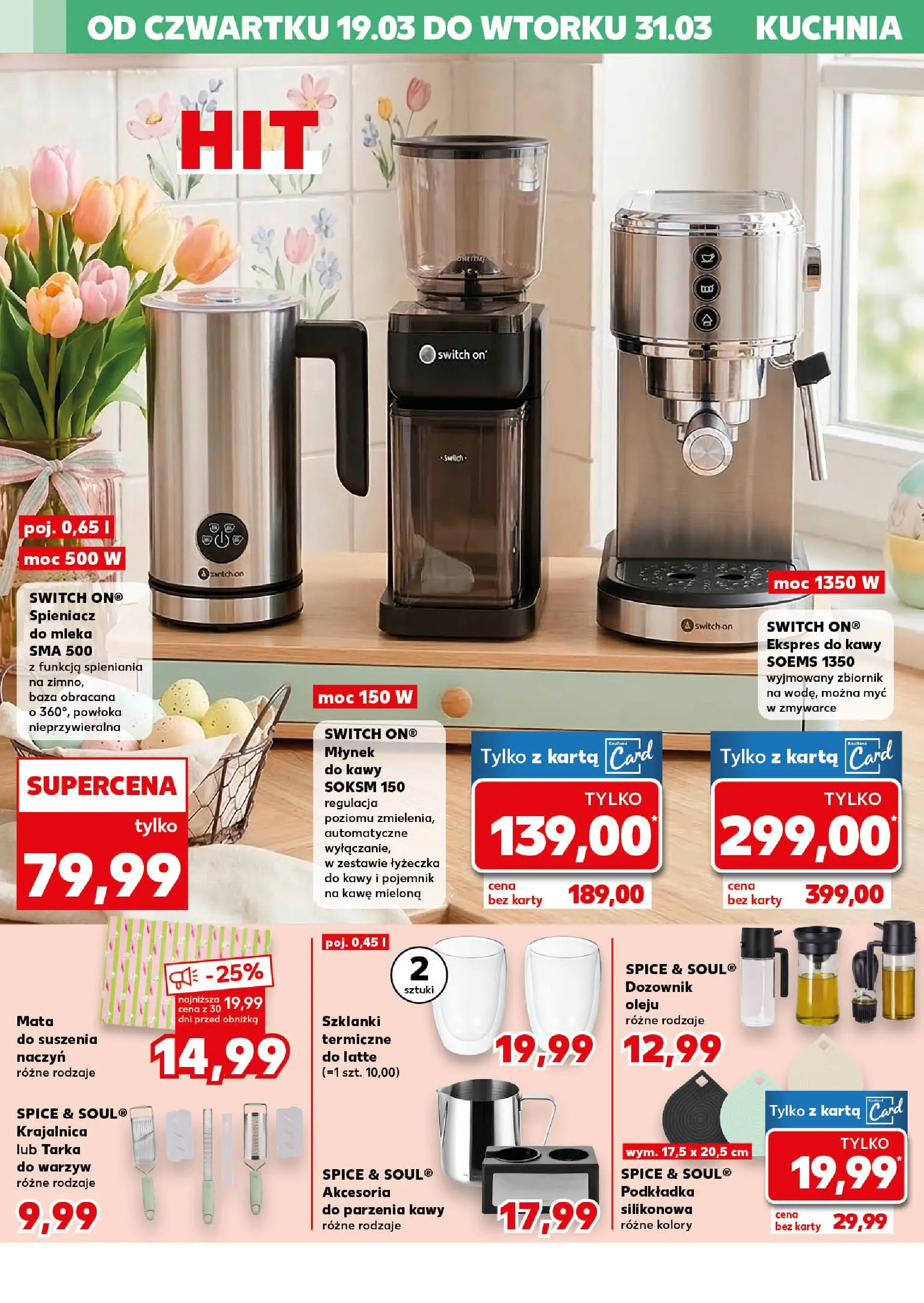 Kaufland gazetka - Złap Okazje od 19.03.2026 - od jutra PDF | Strona: 10 | Produkty: Karta, Krajalnica, Młynek, Szklanki