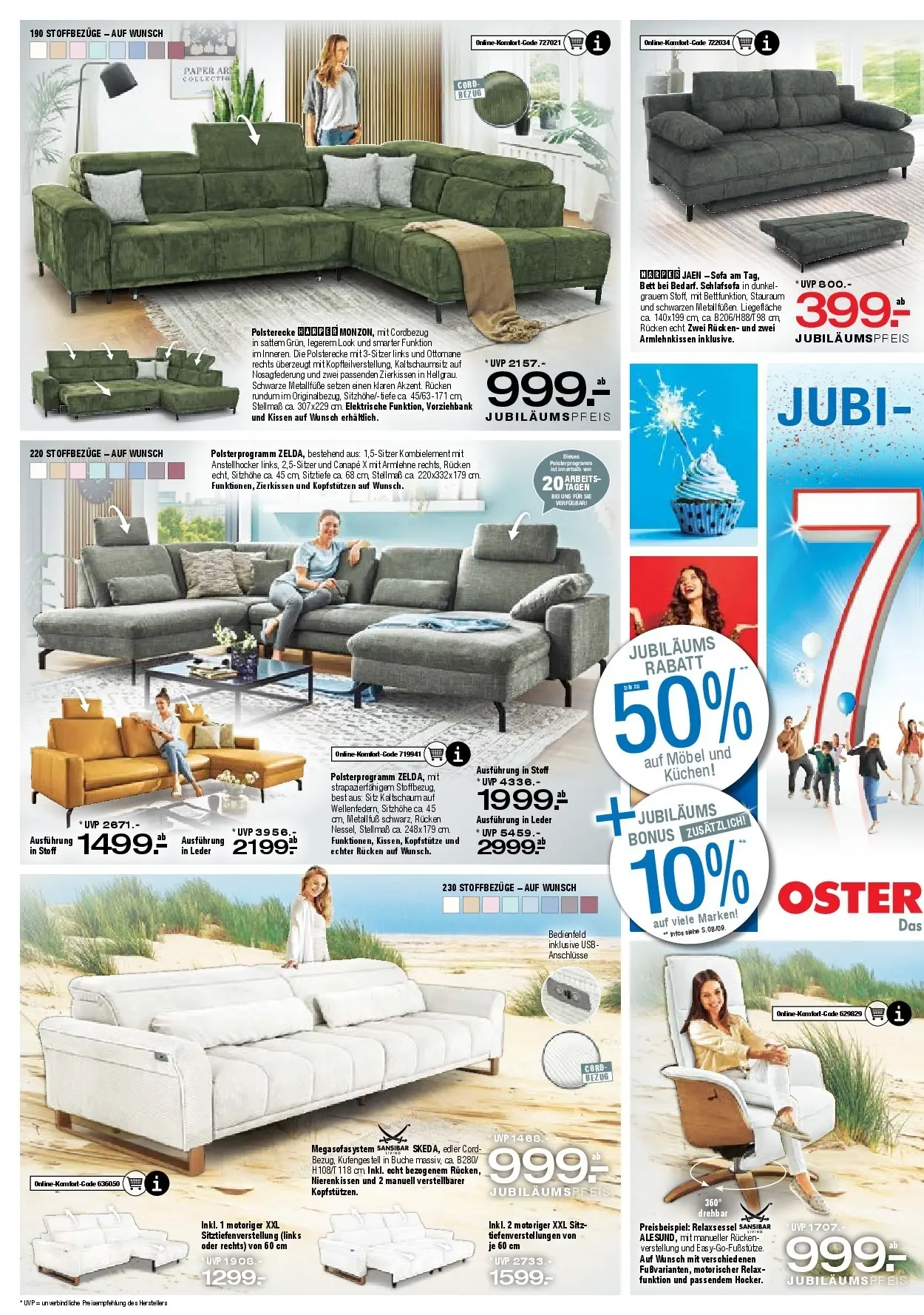 Ostermann - Möbel Ostermann: Neue Möbel wirken Wunder. (ab 20.03.2026) zum Blättern | Seite: 4 | Produkte: USB, Bett, Kissen, Kuchen