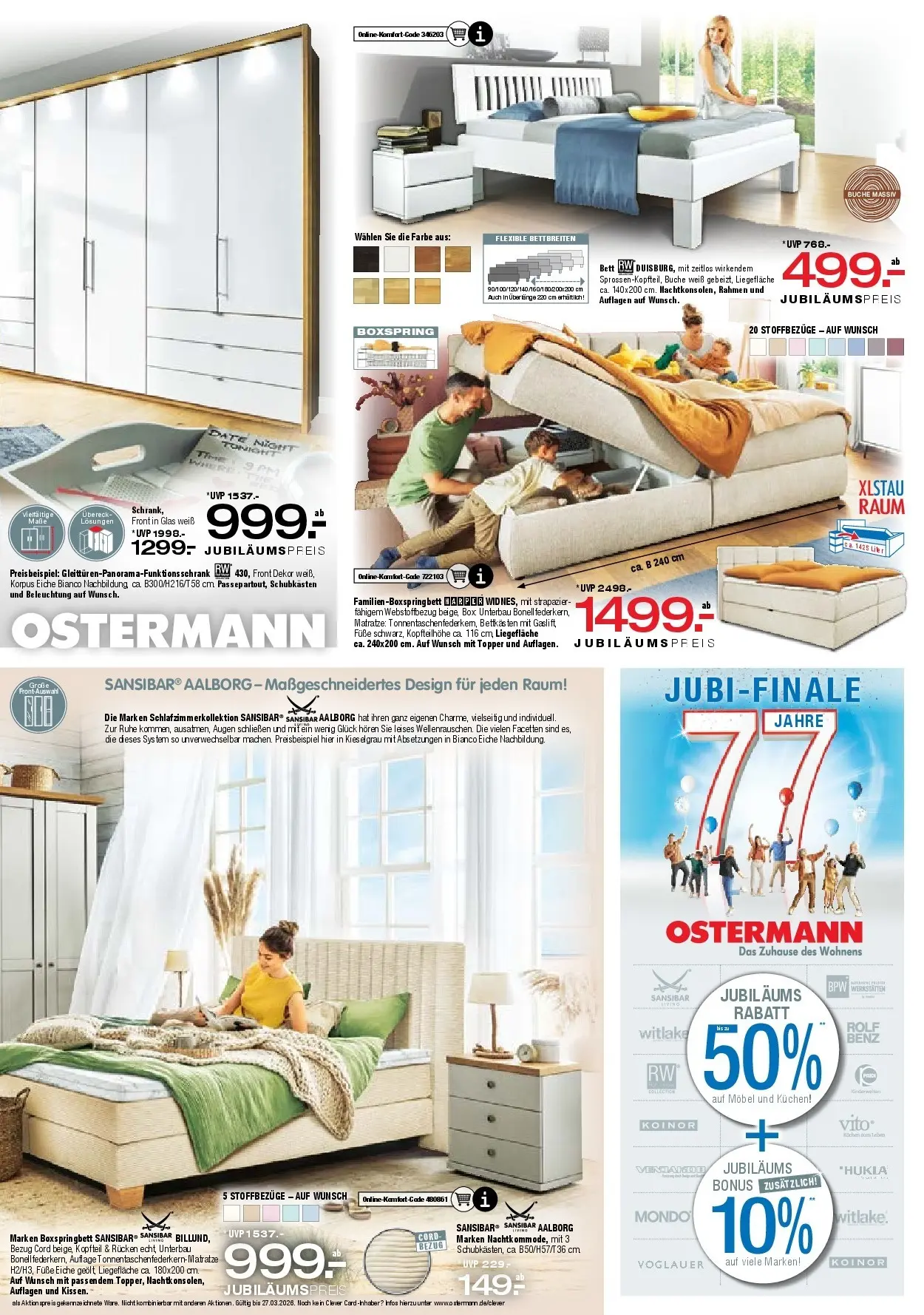 Ostermann - Möbel Ostermann: Neue Möbel wirken Wunder. (ab 20.03.2026) zum Blättern | Seite: 9 | Produkte: Federkern Matratze, Topper, Schrank, Box