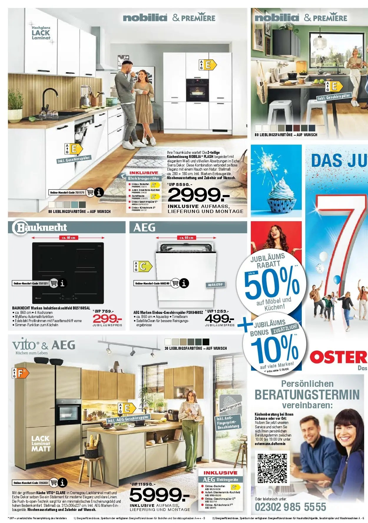 Ostermann - Möbel Ostermann: Neue Möbel wirken Wunder. (ab 20.03.2026) zum Blättern | Seite: 10 | Produkte: Geschirrspüler, Küche, Kühlschrank, Backofen