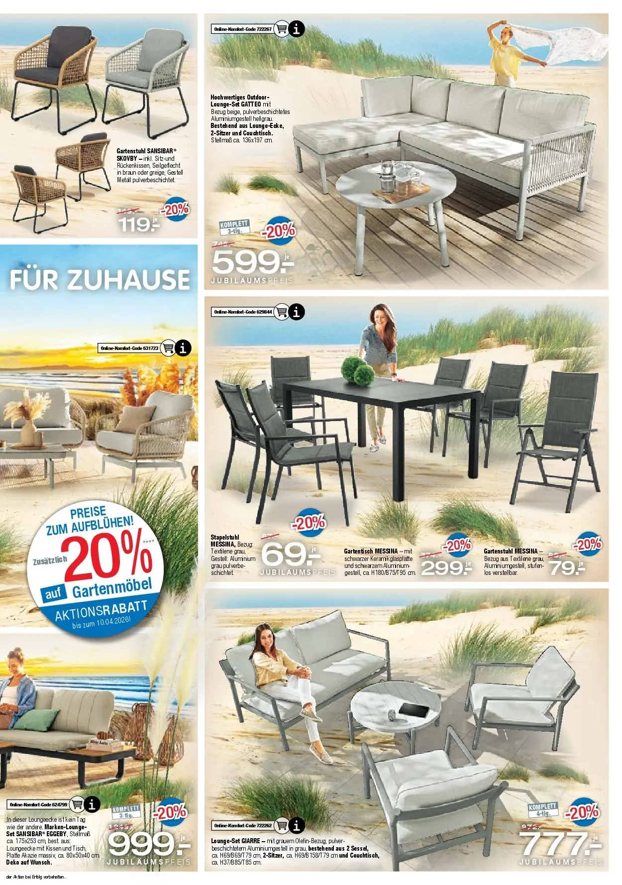 Ostermann - Möbel Ostermann: Neue Möbel wirken Wunder. (ab 20.03.2026) zum Blättern | Seite: 13 | Produkte: Kissen, Tisch, Gartenmöbel