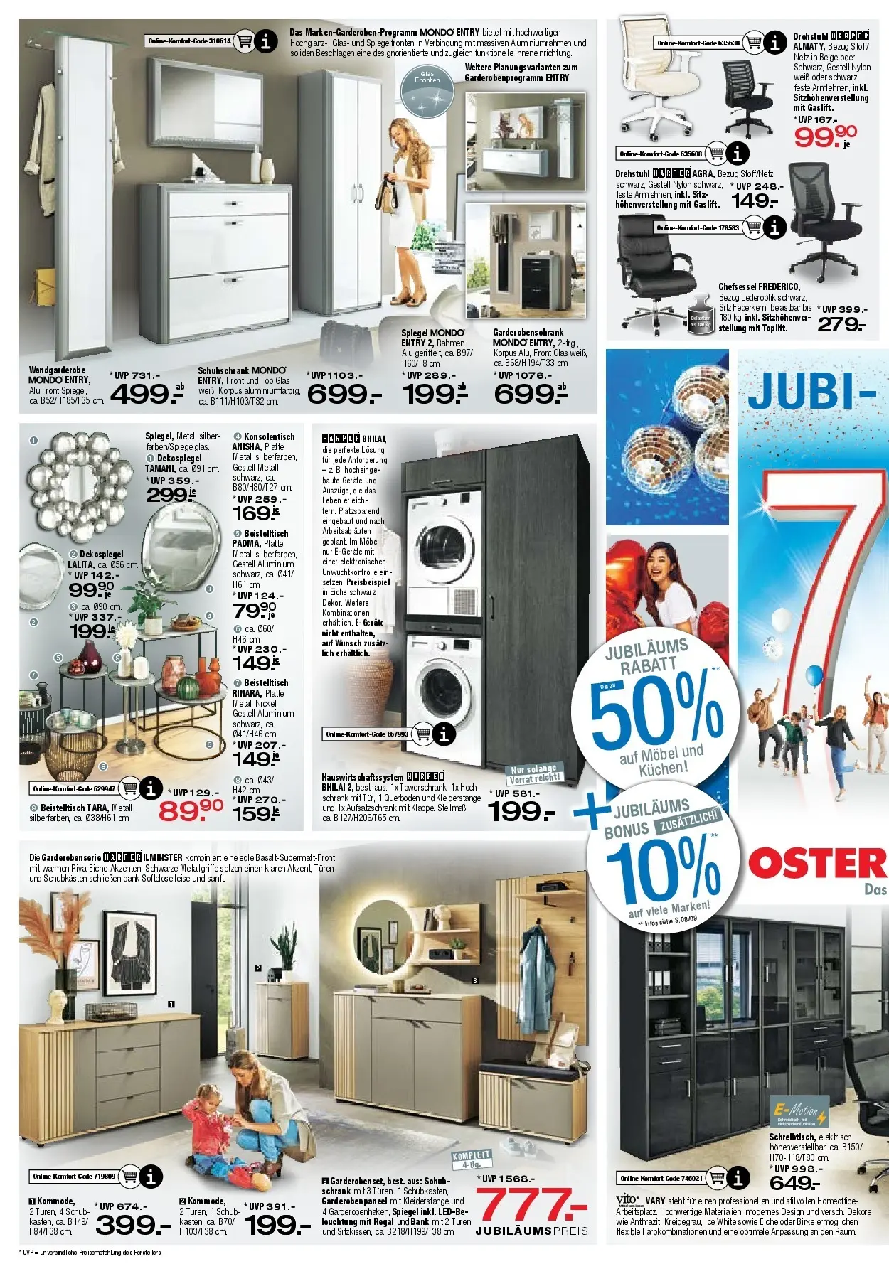 Ostermann - Möbel Ostermann: Neue Möbel wirken Wunder. (ab 20.03.2026) zum Blättern | Seite: 14 | Produkte: Top, Schrank, Spiegel, Wandgarderobe