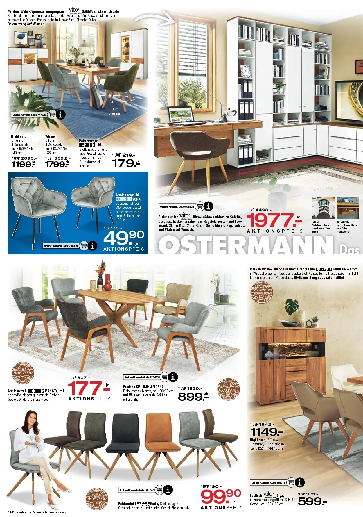 Ostermann - Möbel Ostermann: Neue Möbel wirken Wunder. (ab 27.03.2026) zum Blättern | Seite: 2 | Produkte: Kabel, Sideboard, Esstisch, Vitrine