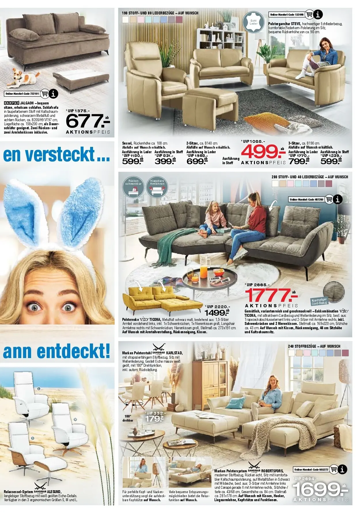 Ostermann - Möbel Ostermann: Neue Möbel wirken Wunder. (ab 27.03.2026) zum Blättern | Seite: 5 | Produkte: Schlafsofa, Kissen