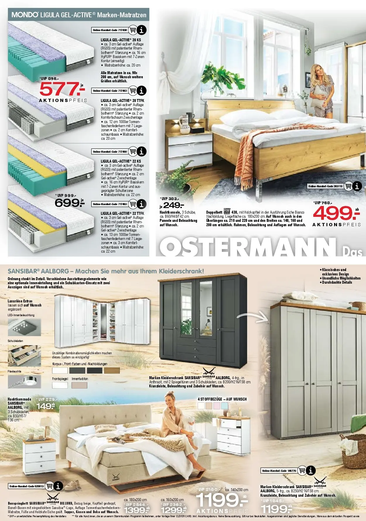 Ostermann - Möbel Ostermann: Neue Möbel wirken Wunder. (ab 27.03.2026) zum Blättern | Seite: 8 | Produkte: Boxspringbett, Doppelbett, Liege, Spiegel