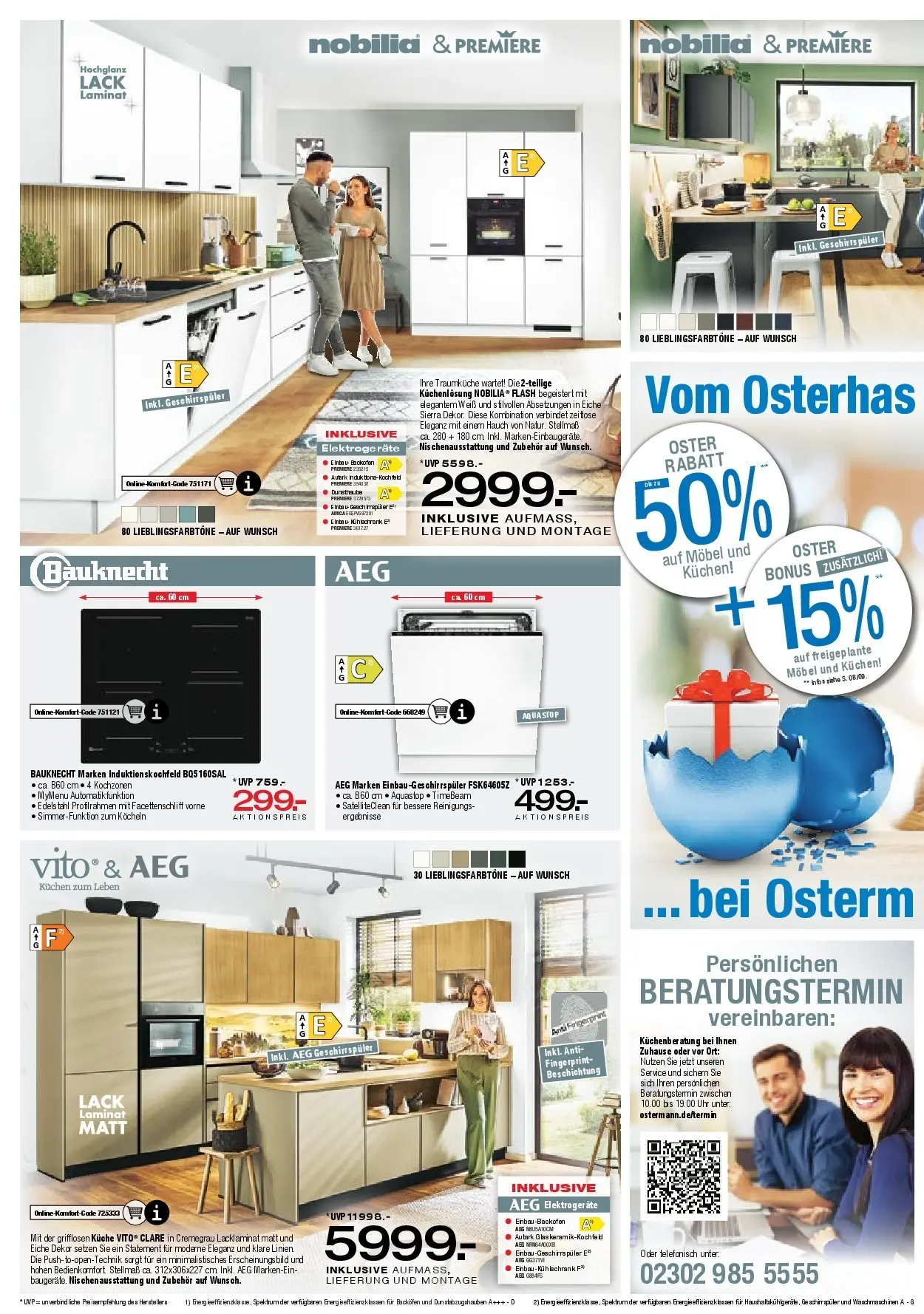 Ostermann - Möbel Ostermann: Neue Möbel wirken Wunder. (ab 27.03.2026) zum Blättern | Seite: 10 | Produkte: AEG, Küche, Tür, Backofen