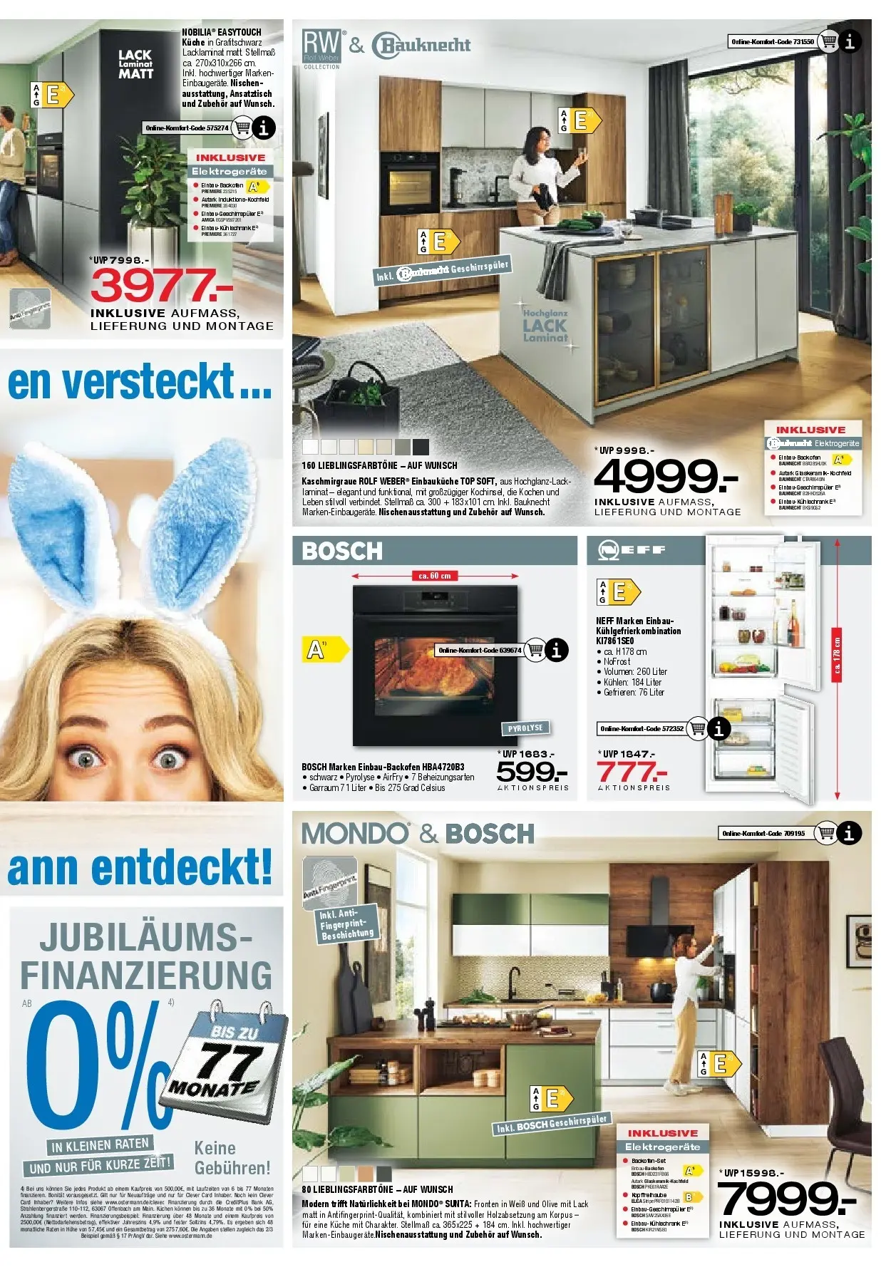 Ostermann - Möbel Ostermann: Neue Möbel wirken Wunder. (ab 27.03.2026) zum Blättern | Seite: 11 | Produkte: Top, Bosch, Einbauküche, Backofen