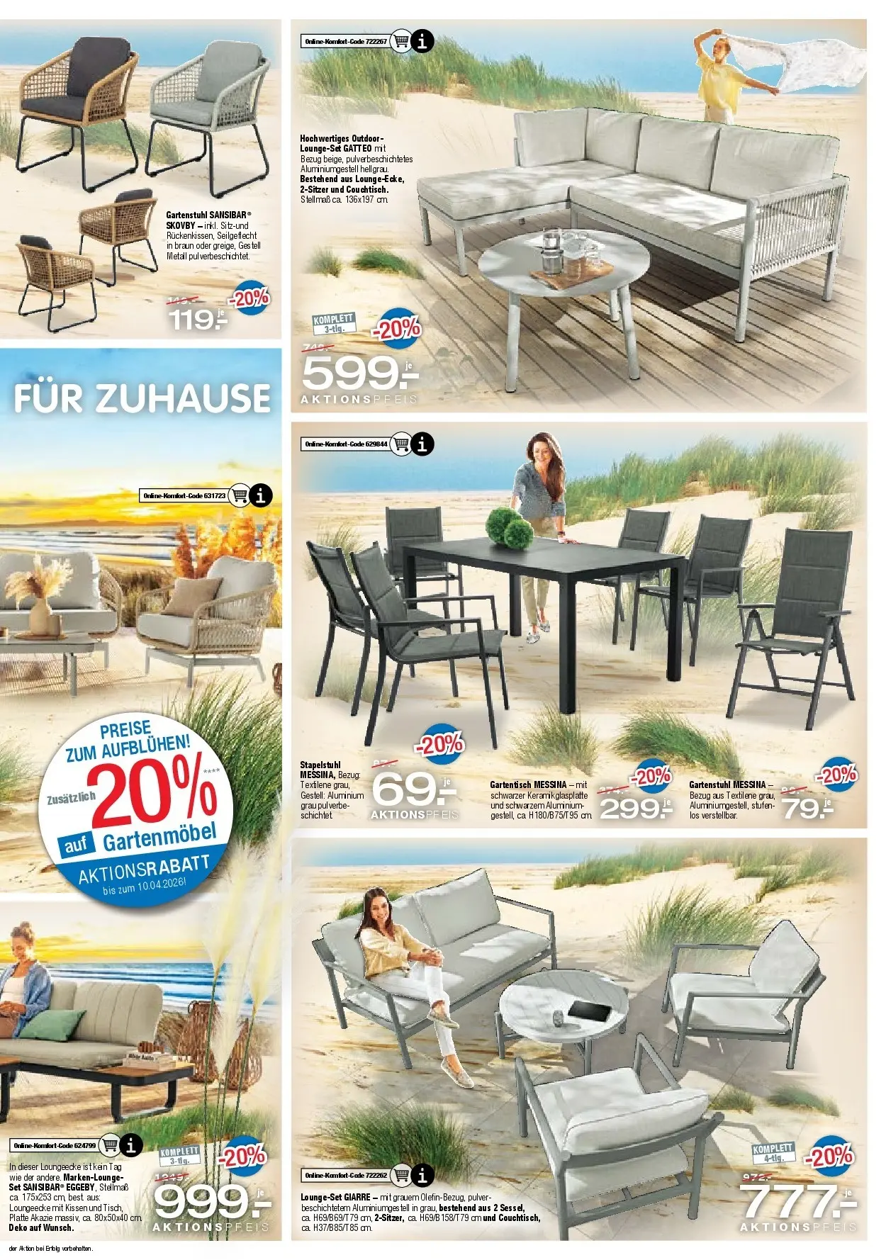 Ostermann - Möbel Ostermann: Neue Möbel wirken Wunder. (ab 27.03.2026) zum Blättern | Seite: 13 | Produkte: Kissen, Tisch, Gartenmöbel