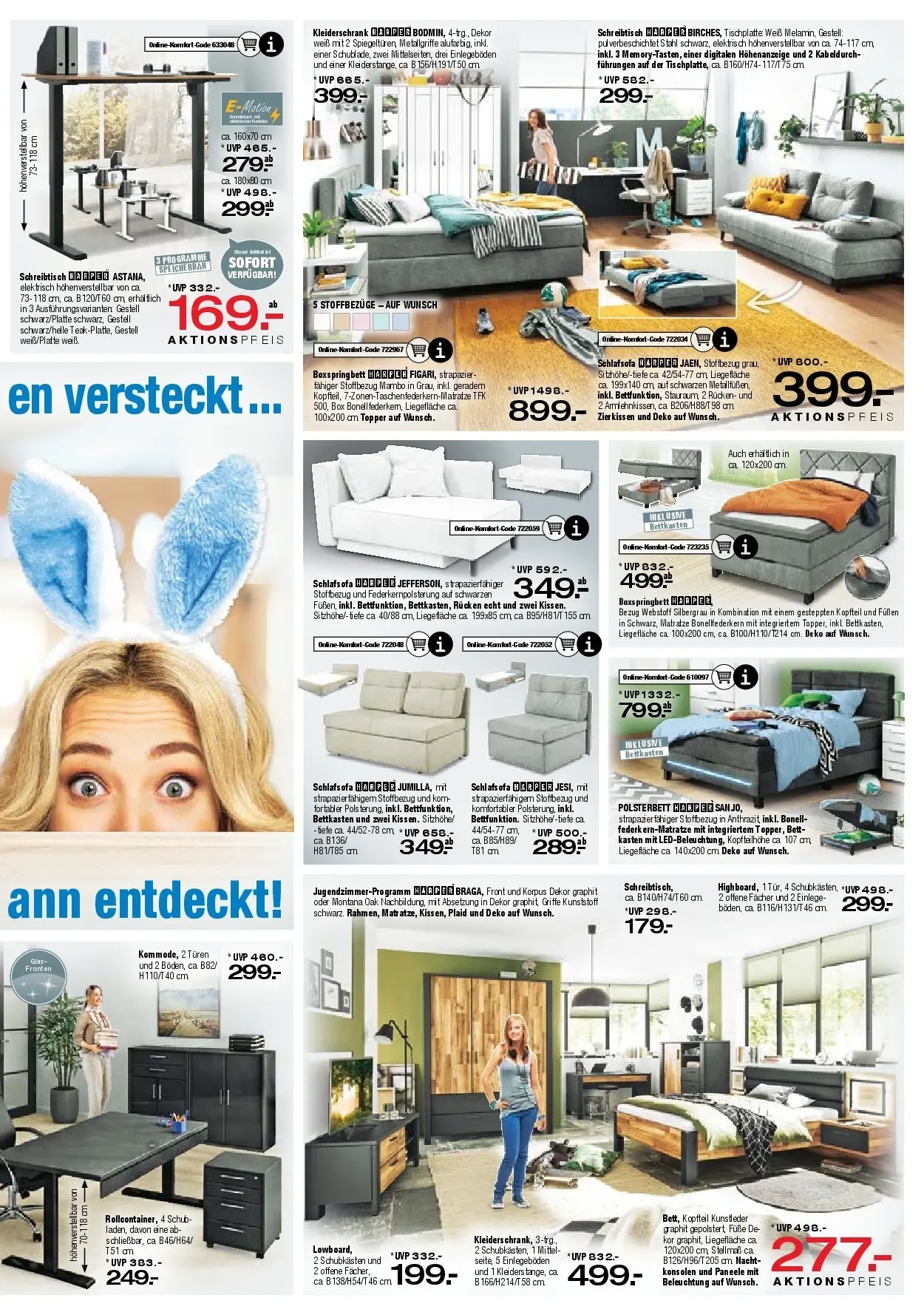 Ostermann - Möbel Ostermann: Neue Möbel wirken Wunder. (ab 27.03.2026) zum Blättern | Seite: 15 | Produkte: Bett, Kleiderschrank, Boxspringbett, Topper
