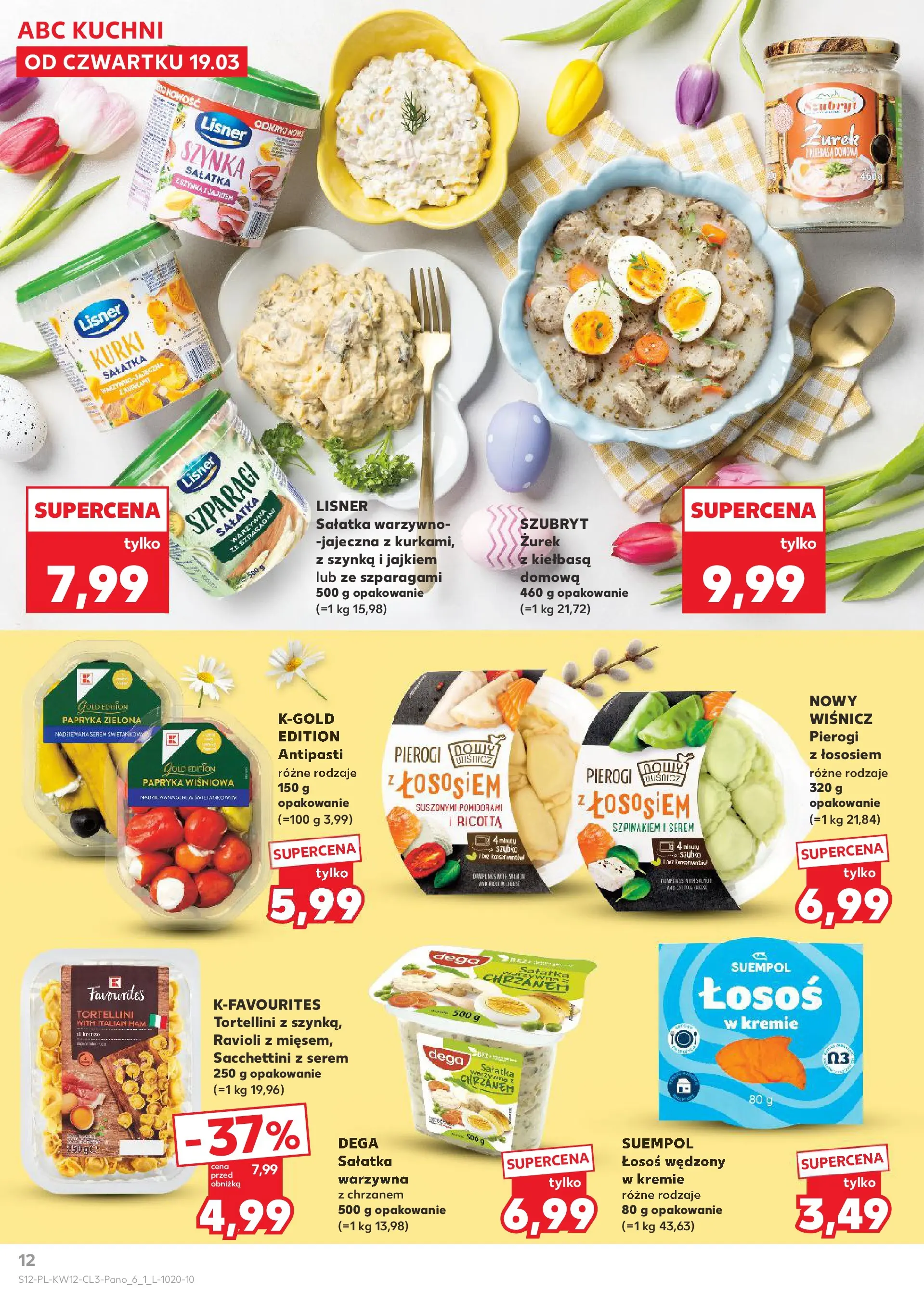 Kaufland gazetka - Wielkanoc od 19.03.2026 - od jutra PDF | Strona: 12 | Produkty: Pierogi, Zurek, Papryka, Ricotta
