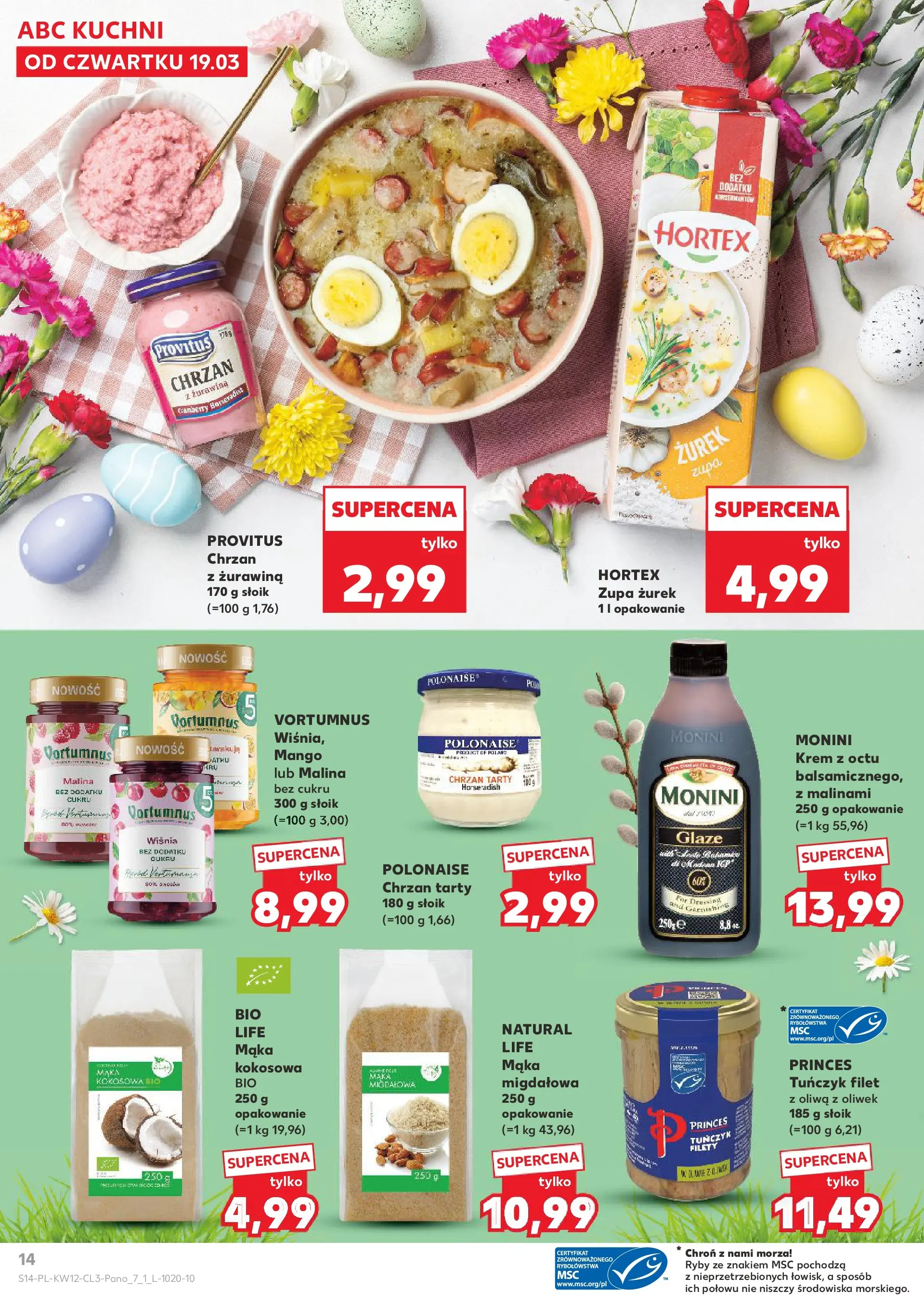Kaufland gazetka - Wielkanoc od 19.03.2026 - od jutra PDF | Strona: 14 | Produkty: Malina, Tuńczyk, Zupa, Ryby