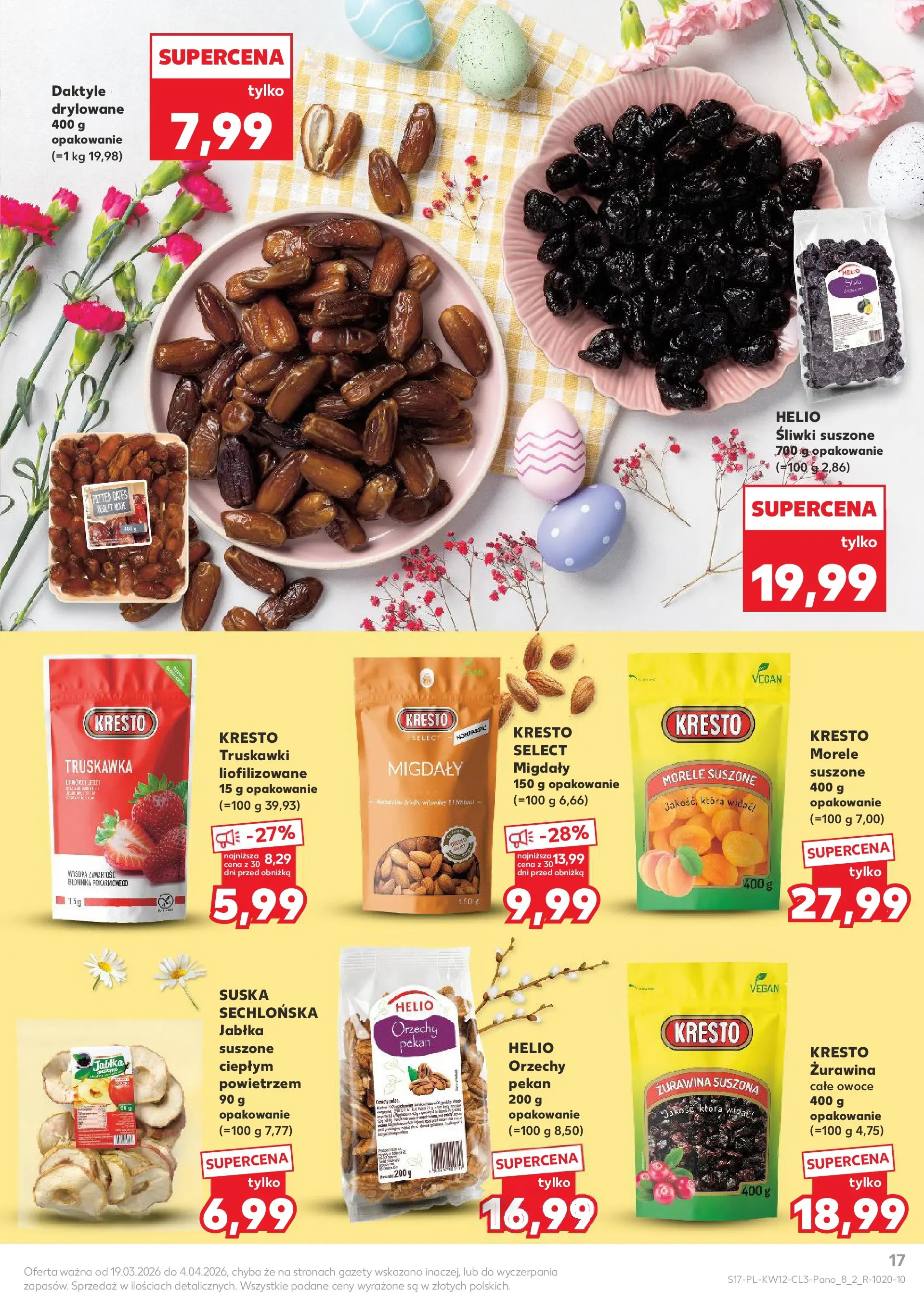 Kaufland gazetka - Wielkanoc od 19.03.2026 - od jutra PDF | Strona: 17 | Produkty: Śliwki, Truskawki, Orzechy, Owoce
