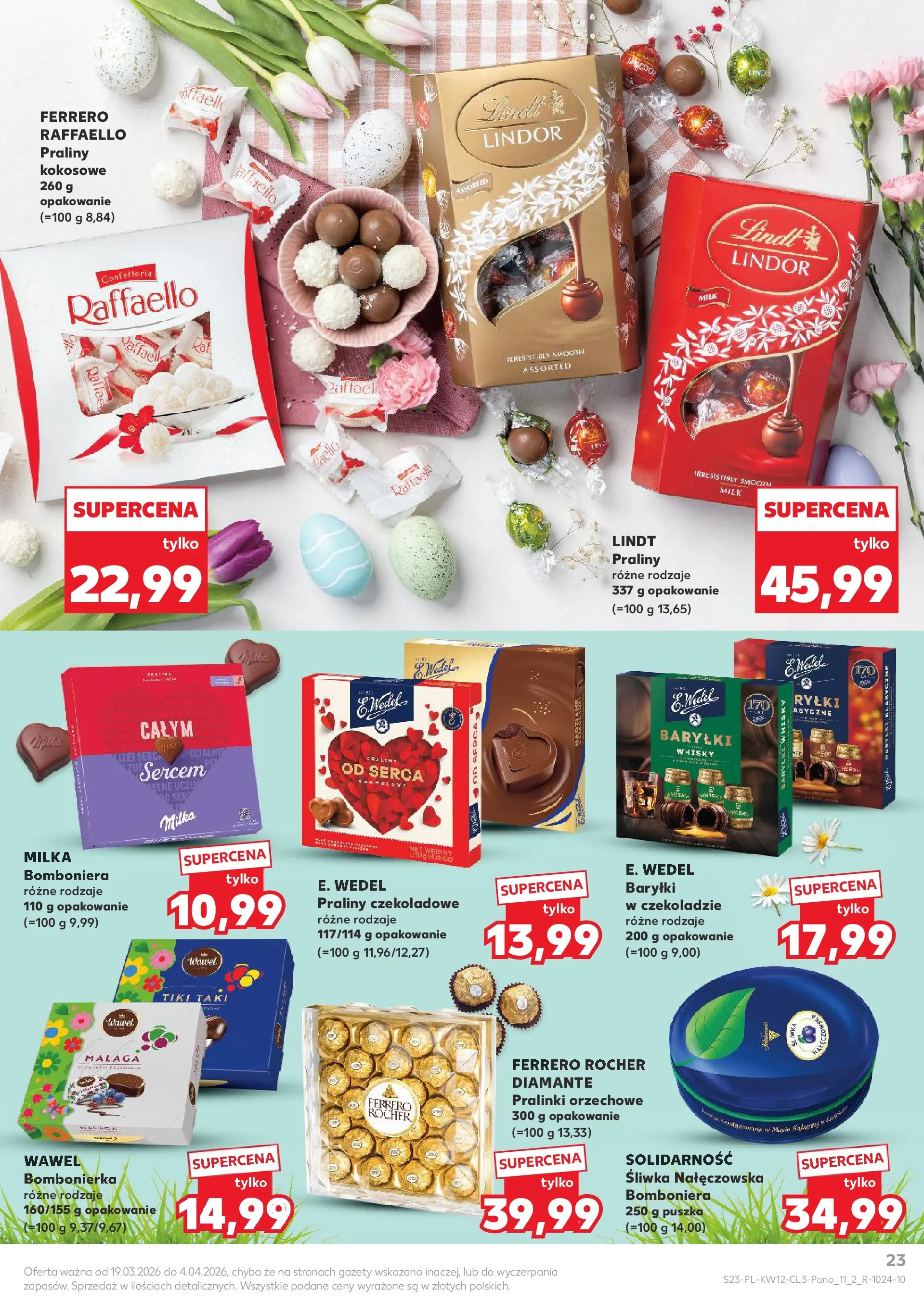 Kaufland gazetka - Wielkanoc od 19.03.2026 - od jutra PDF | Strona: 23 | Produkty: Śliwka nałęczowska, Por, Whisky, Ferrero rocher