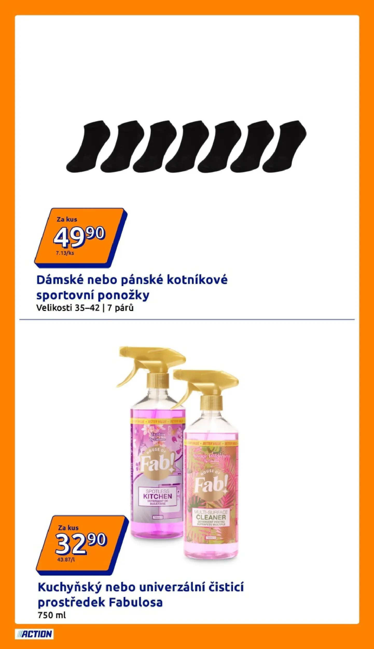 Action leták od 18.03.2026 - Akční leták online | Strana: 7 | Produkty: Čistící prostředek, Ponožky