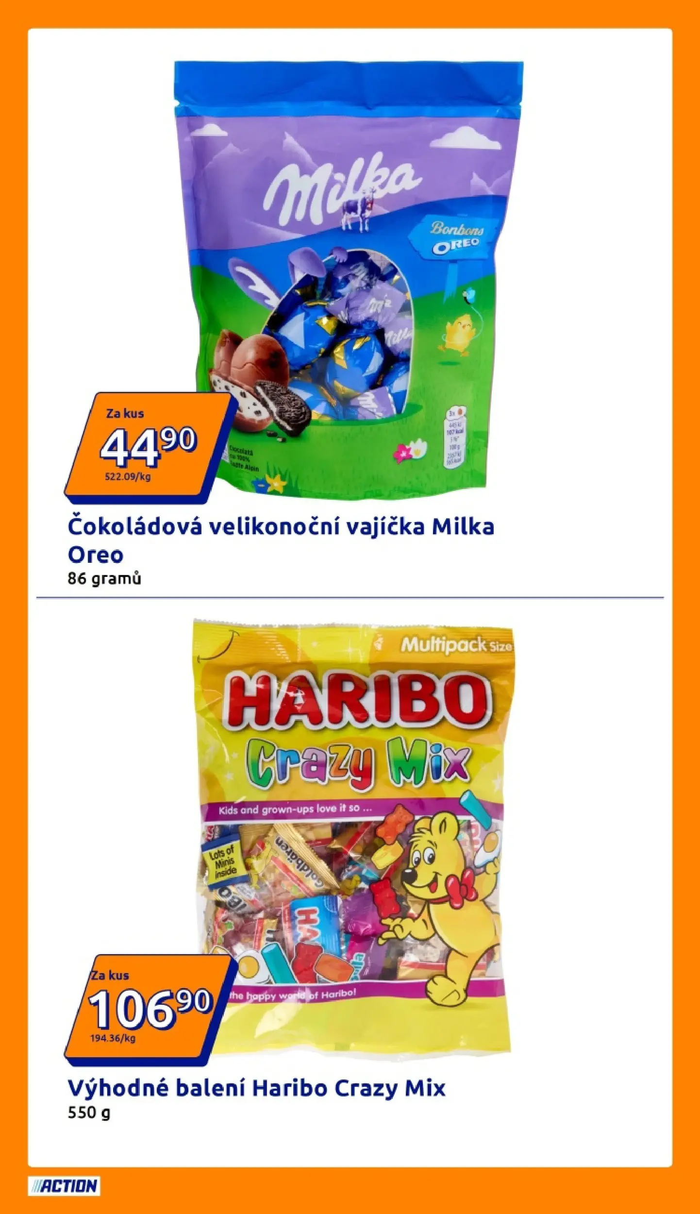 Action leták od 18.03.2026 - Akční leták online | Strana: 23 | Produkty: Vajíčka, Milka, Haribo, Oreo