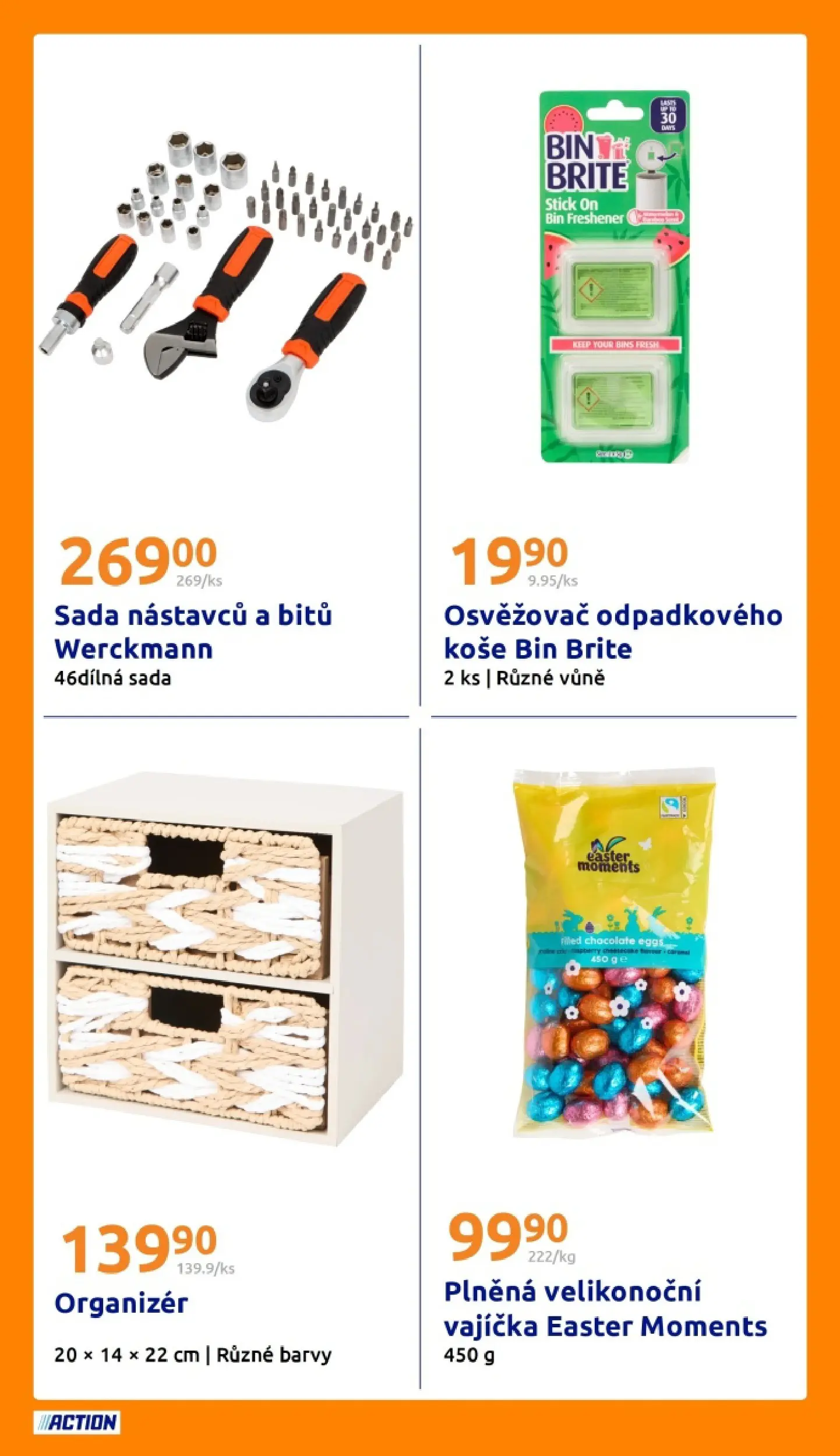 Action leták od 18.03.2026 - Akční leták online | Strana: 28 | Produkty: Vajíčka, Organizér, Med, Barvy
