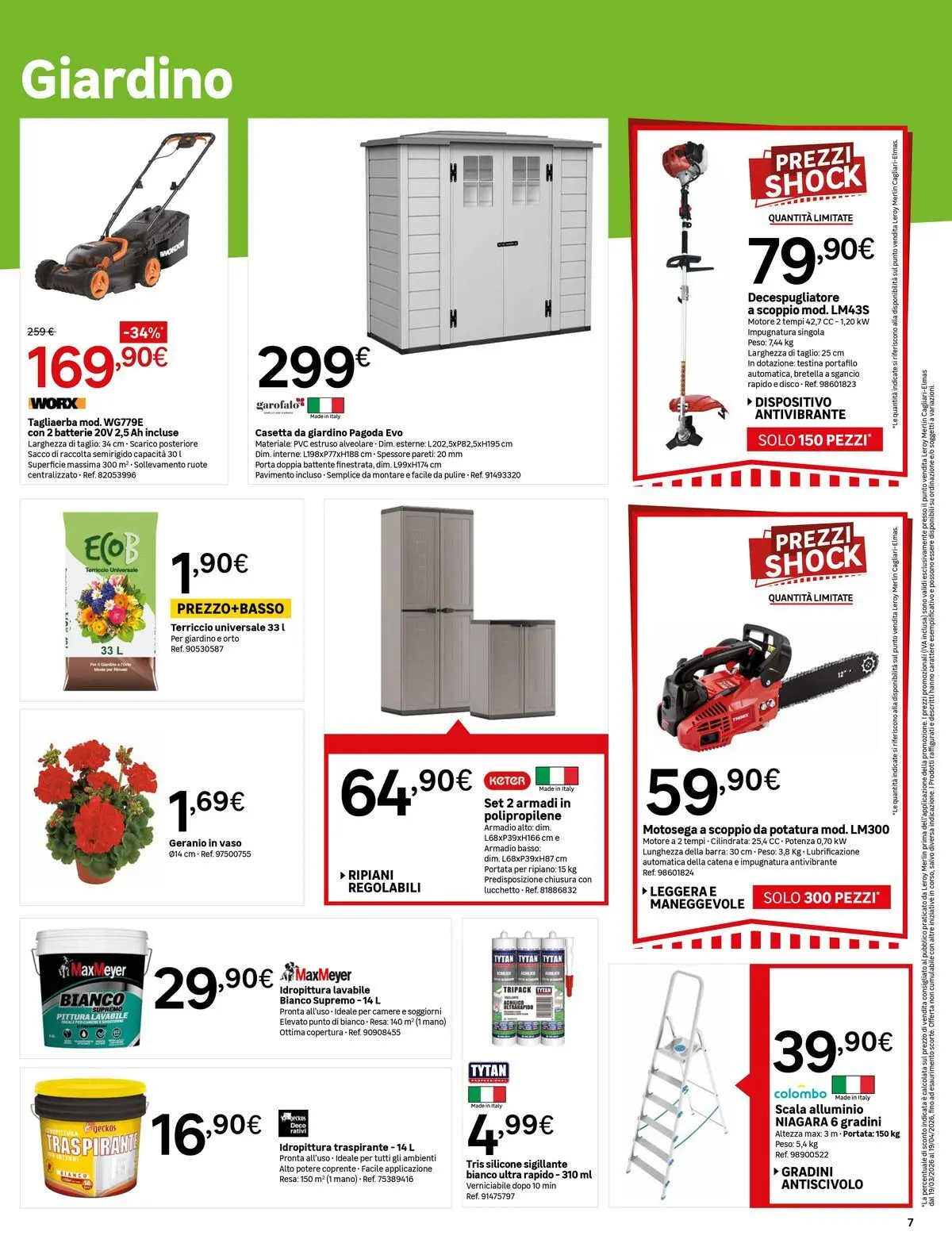 Nuovo Leroy Merlin - Nuova apertura Leroy Merlin a Cagliari! dal 18/03/2026 > offerte anteprima 🛍️ | Pagina: 7 | Prodotti: Motosega, Silicone, Armadio, Vaso