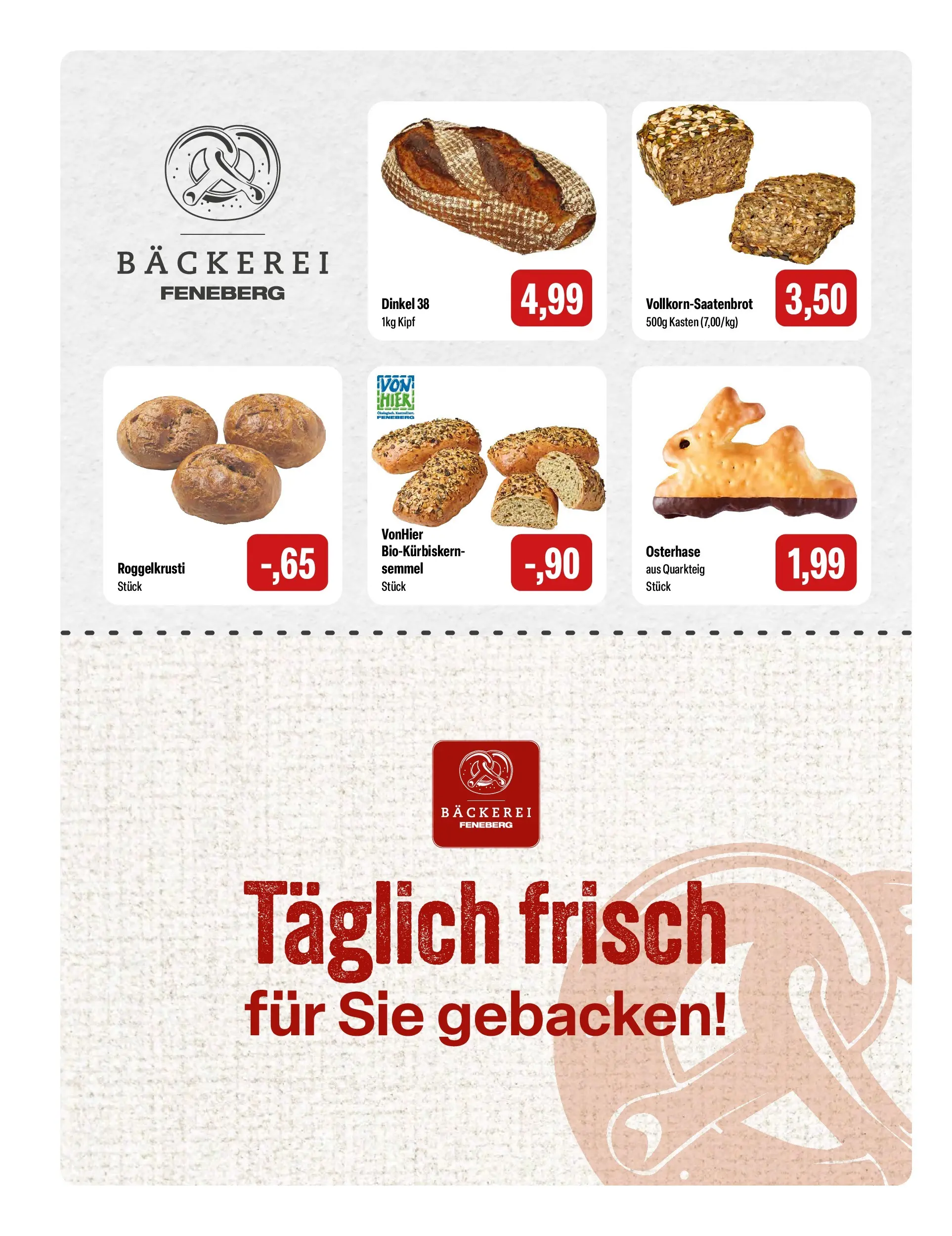 Feneberg Aktuelle Angebote (ab 26.03.2026) zum Blättern | Seite: 4 | Produkte: Bäckerei