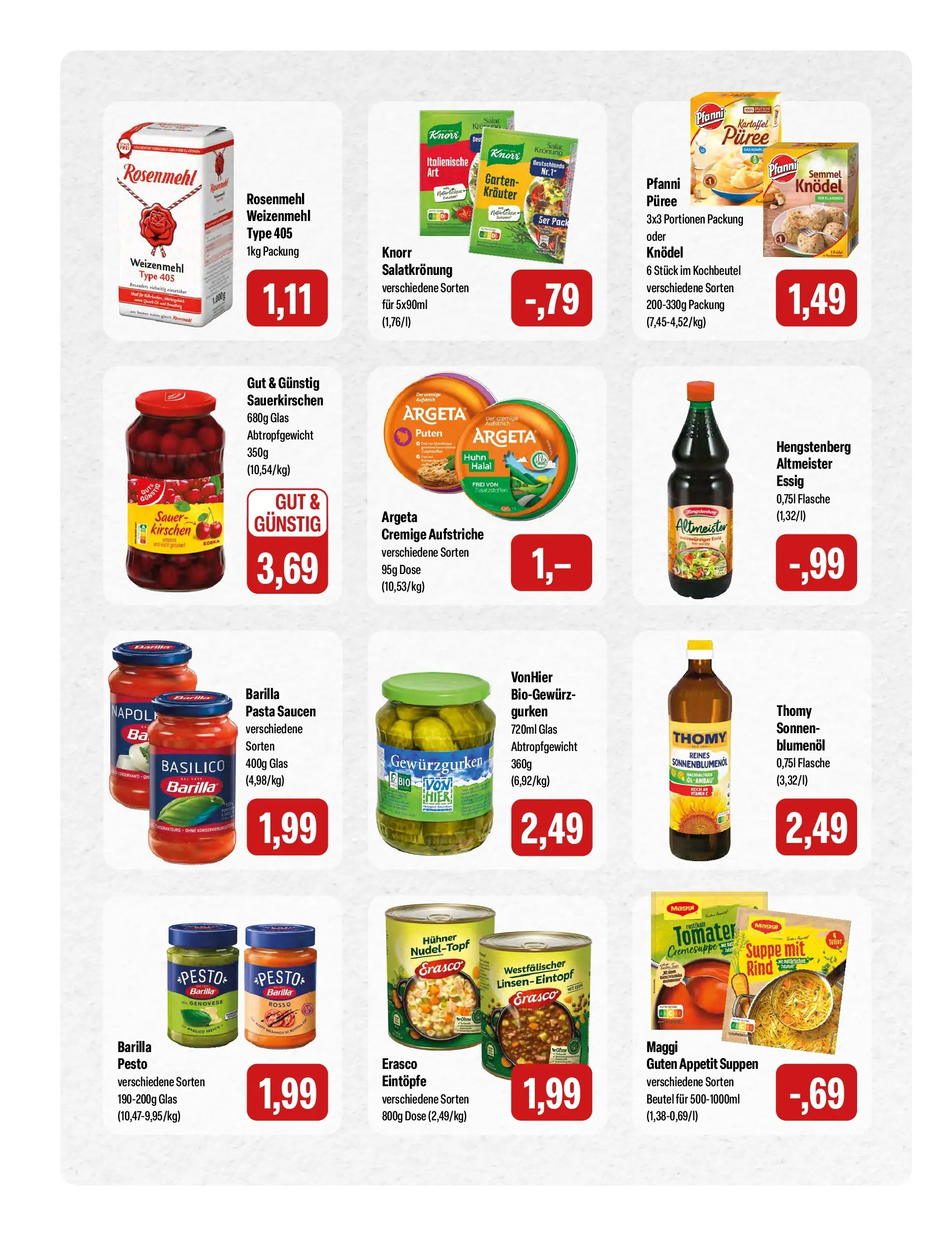 Feneberg Aktuelle Angebote (ab 26.03.2026) zum Blättern | Seite: 12 | Produkte: Essig, Sonnenblumenol, Knorr, Erasco