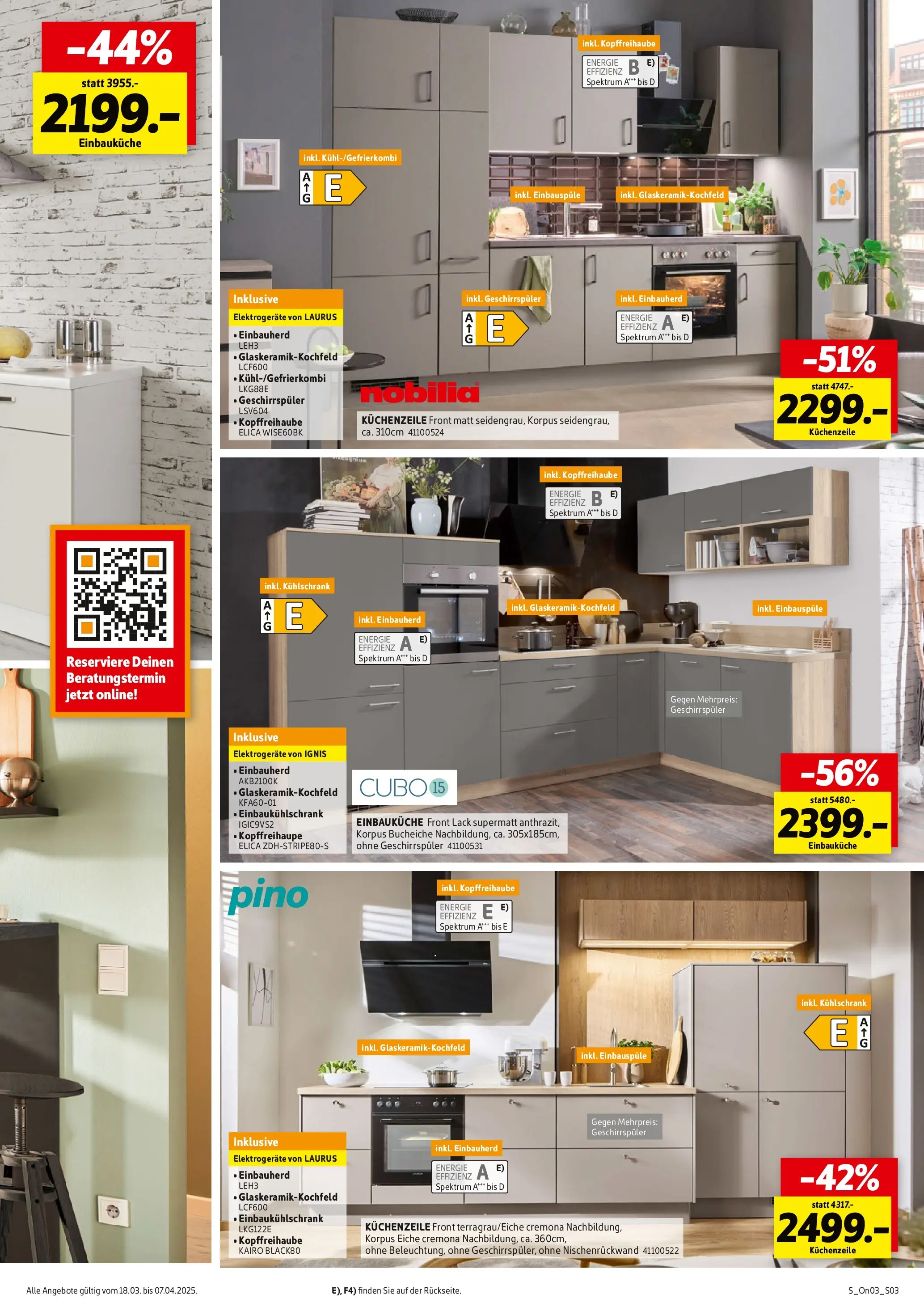 Sconto Prospekt Großpösna (ab 18.03.2026) zum Blättern | Seite: 3 | Produkte: Geschirrspüler, Küchenzeile, Kühlschrank, Kochfeld