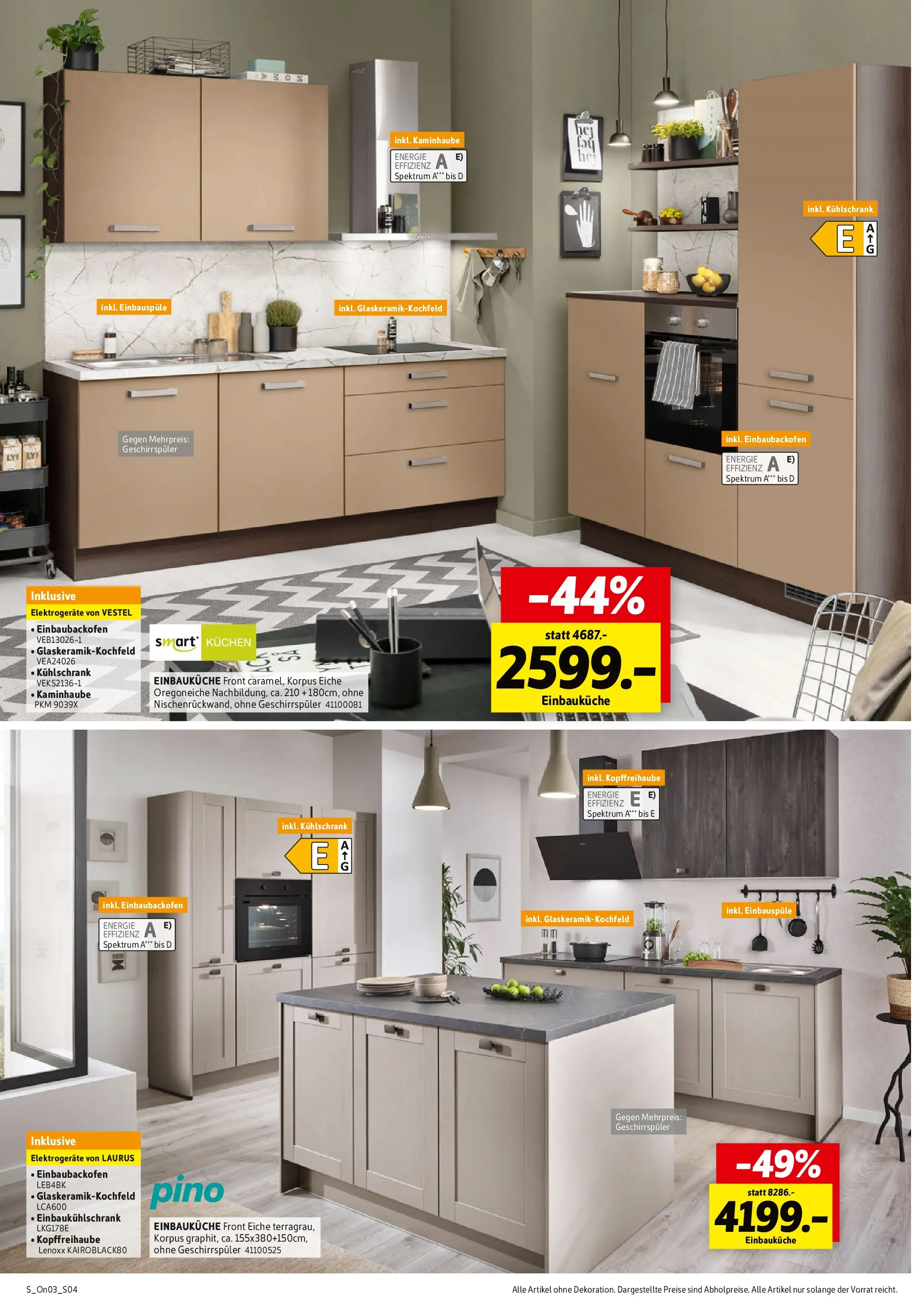 Sconto Prospekt Großpösna (ab 18.03.2026) zum Blättern | Seite: 4 | Produkte: Geschirrspüler, Einbauküche, Kühlschrank, Kuchen