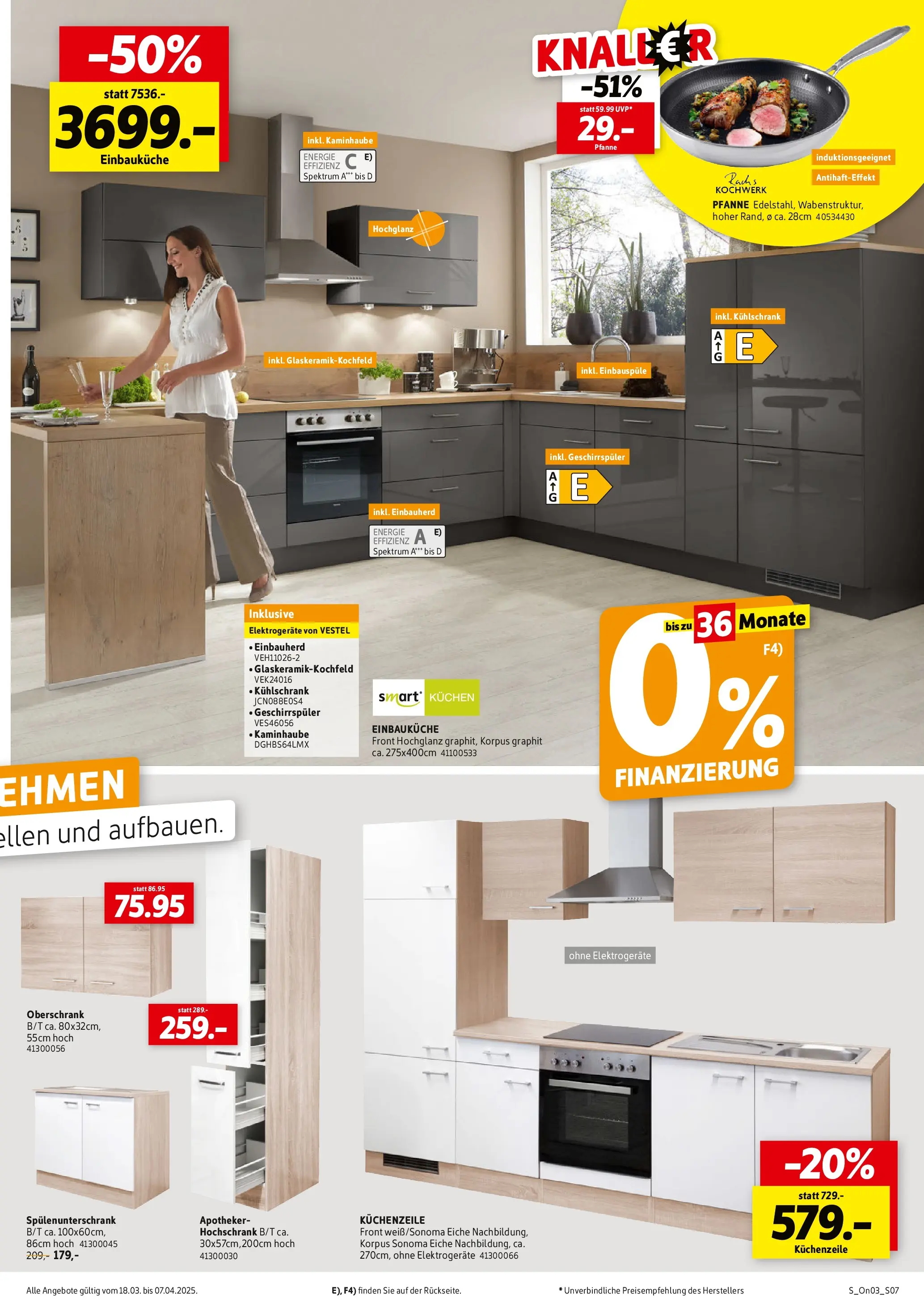 Sconto Prospekt Großpösna (ab 18.03.2026) zum Blättern | Seite: 7 | Produkte: Geschirrspüler, Einbauküche, Küchenzeile, Kuchen