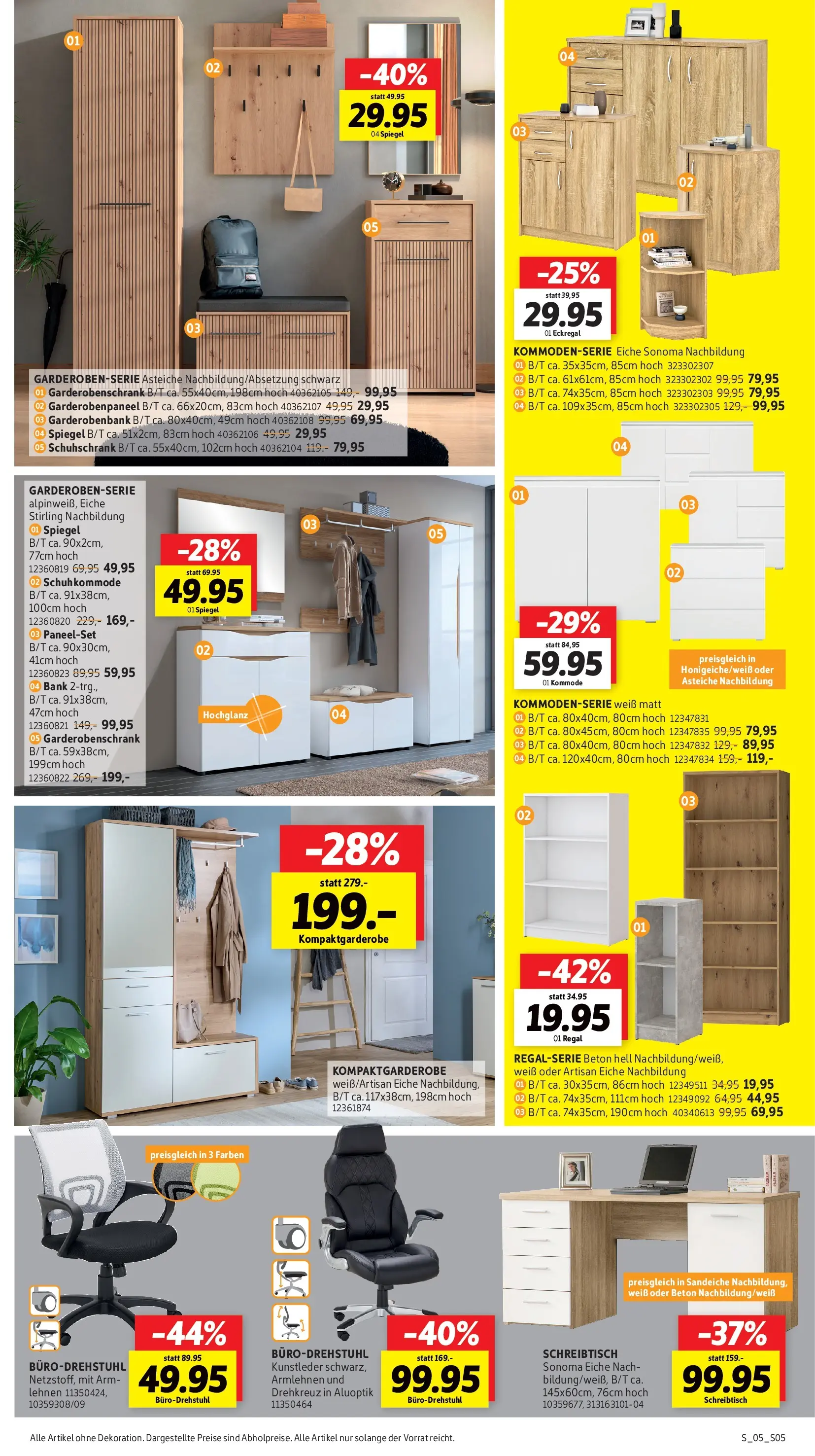 Sconto Prospekt Ostern Großpösna (ab 18.03.2026) zum Blättern | Seite: 5 | Produkte: Eckregal, Kommode, Regal, Garderobenschrank