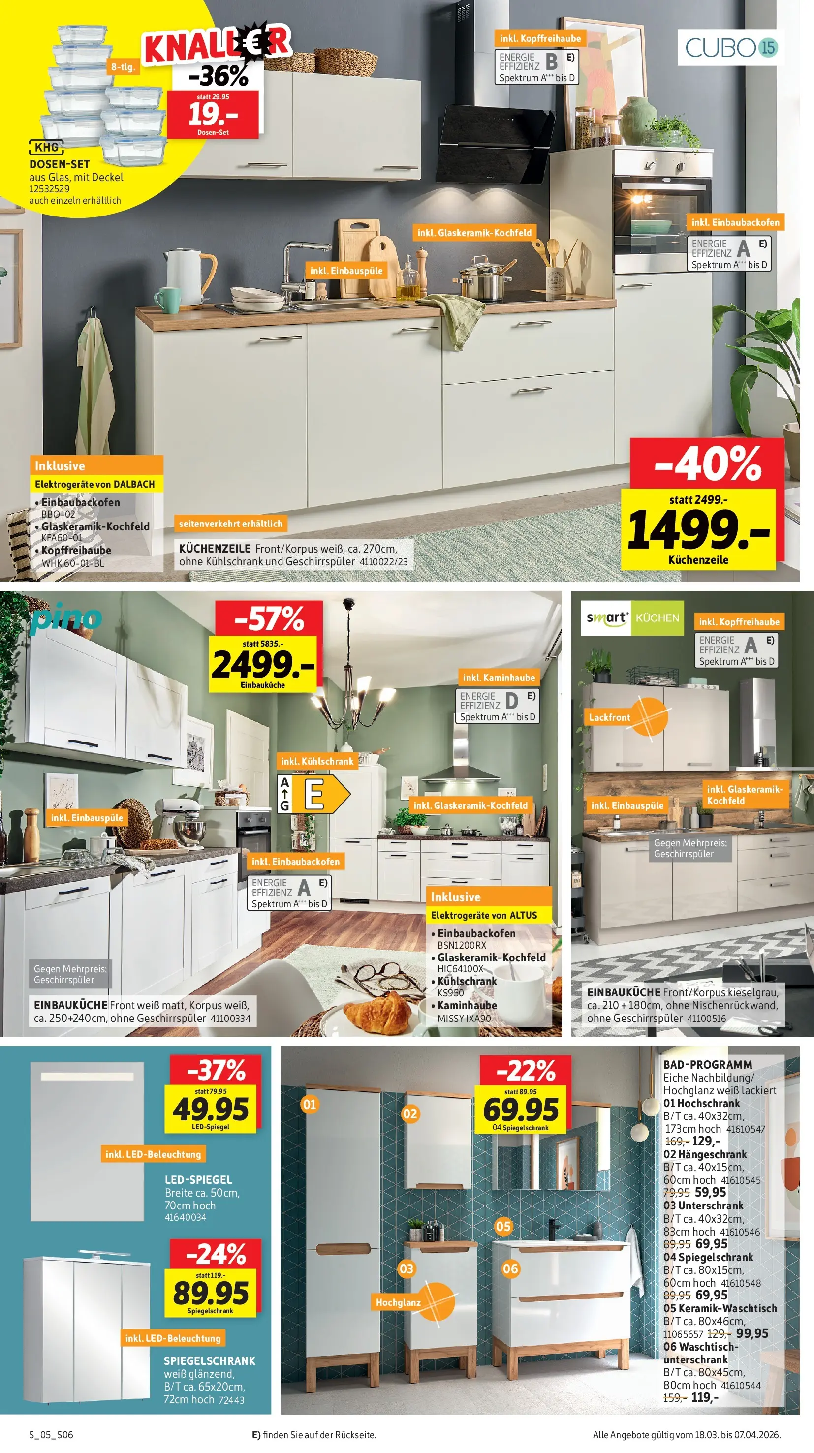 Sconto Prospekt Ostern Großpösna (ab 18.03.2026) zum Blättern | Seite: 6 | Produkte: Geschirrspüler, Spiegelschrank, Unterschrank, Hochschrank