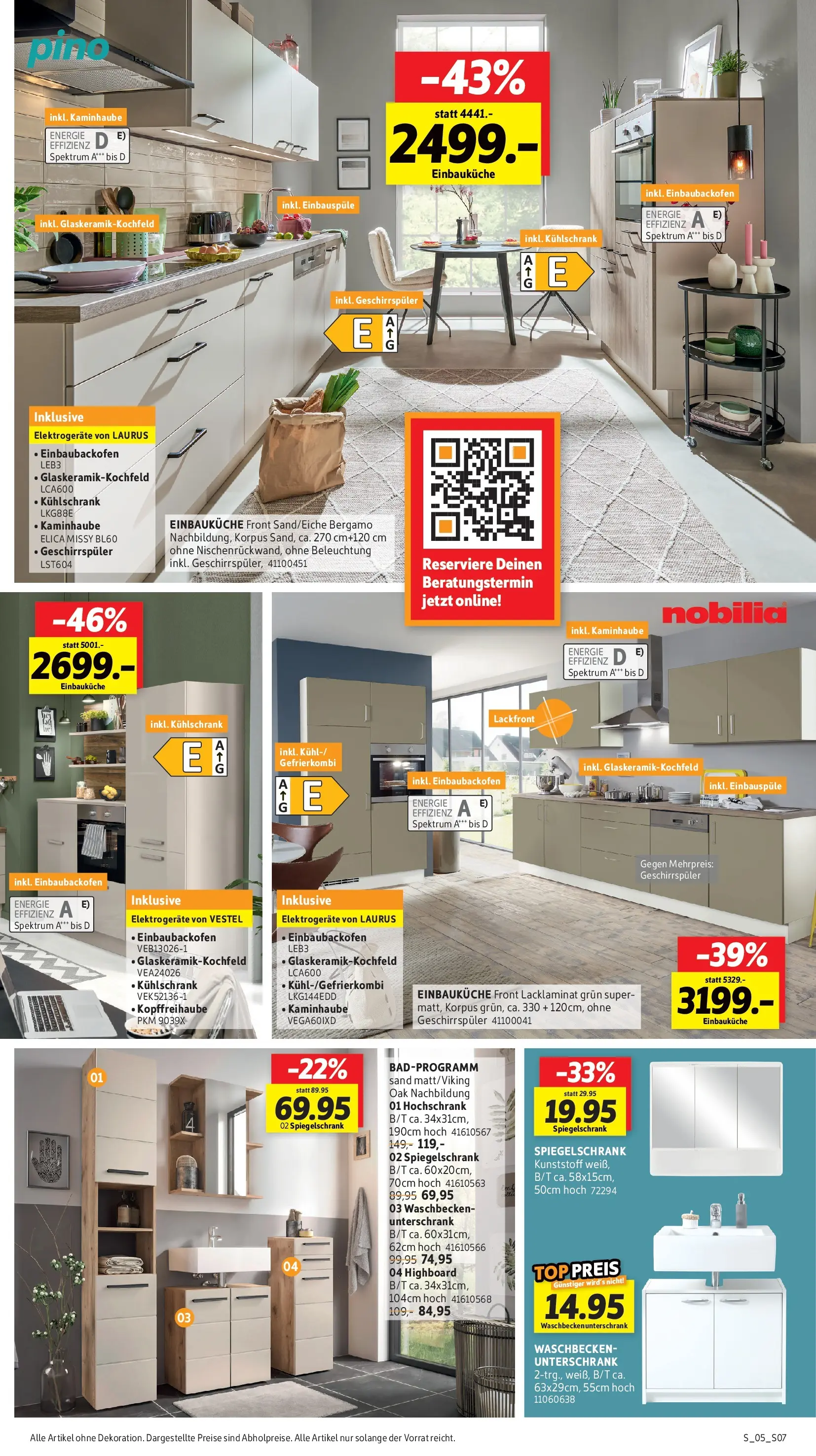 Sconto Prospekt Ostern Großpösna (ab 18.03.2026) zum Blättern | Seite: 7 | Produkte: Top, Einbauküche, Waschbecken, Unterschrank