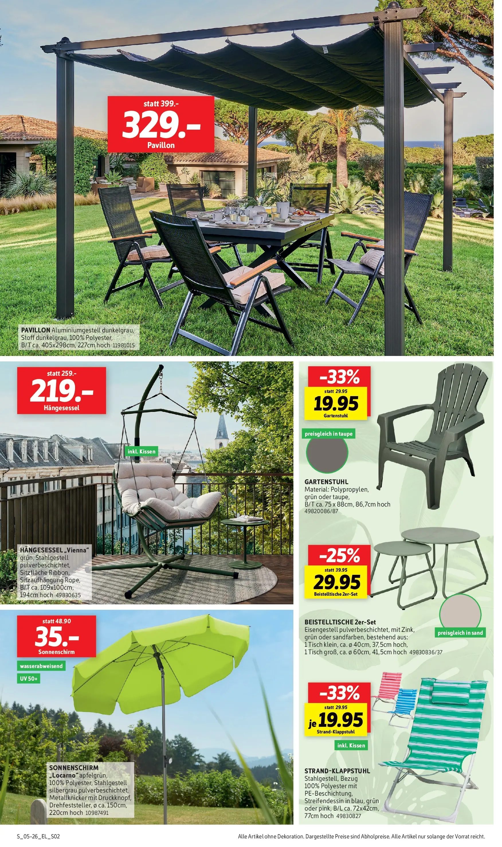 Sconto Prospekt Garten-spezial Großpösna (ab 18.03.2026) zum Blättern | Seite: 2 | Produkte: Kissen, Tisch, Sonnenschirm