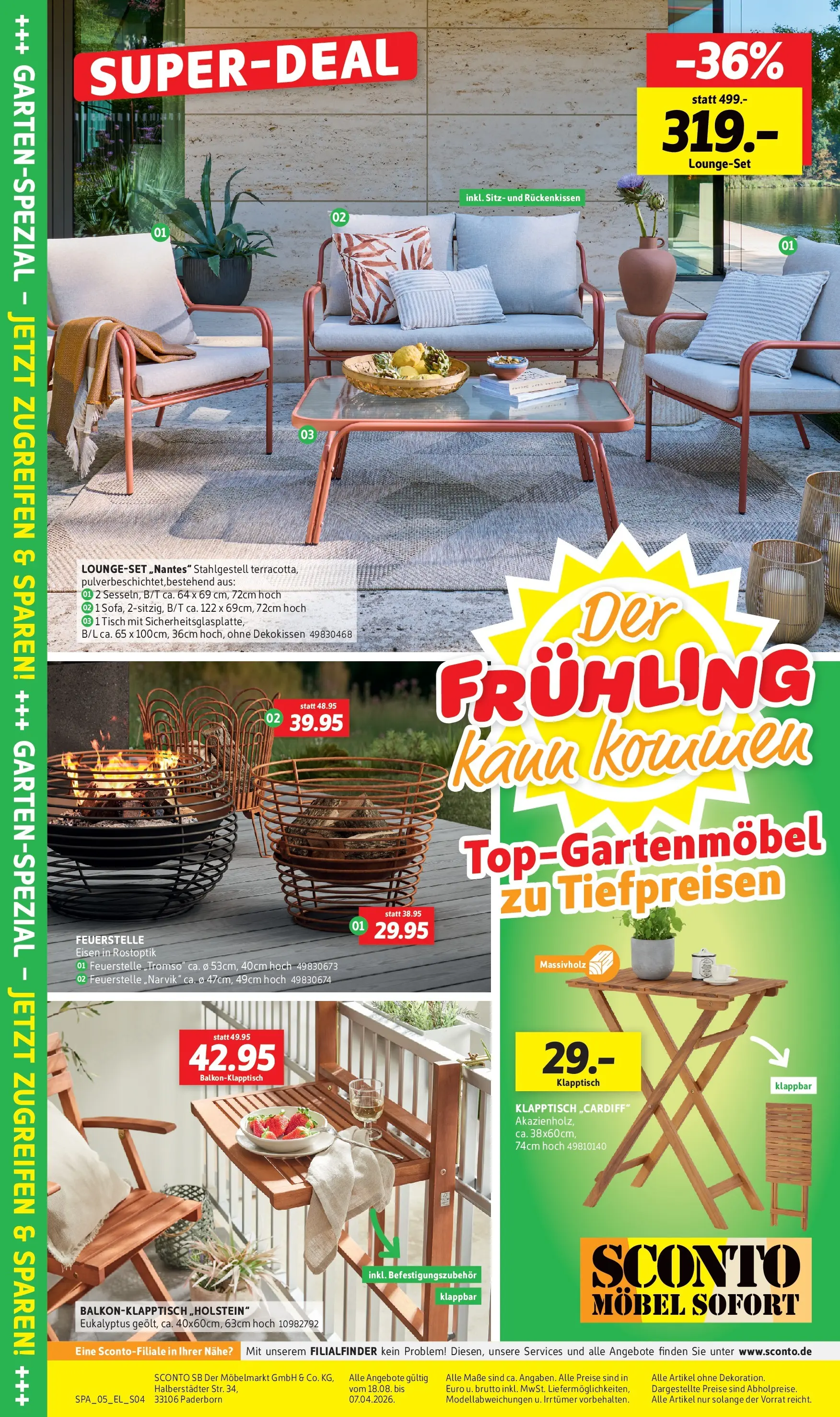 Sconto Prospekt Garten-spezial Erfurt  (ab 18.03.2026) zum Blättern | Seite: 4 | Produkte: Tisch