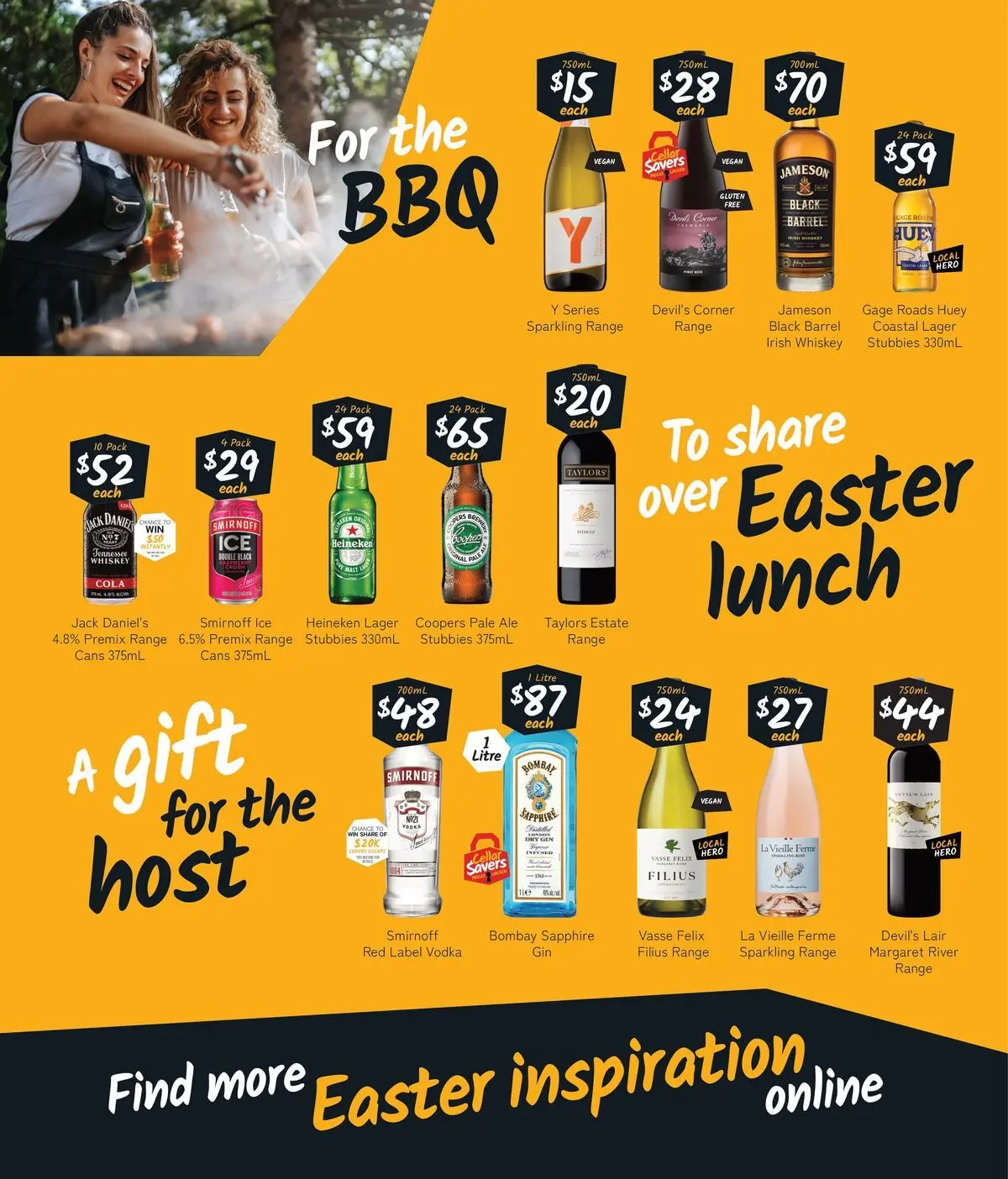 Deals - Easter drops that always hit the spot! - 22/03/2026 > weekly / monthly specials | Page: 3 | Products: Gin, Vodka, Whiskey