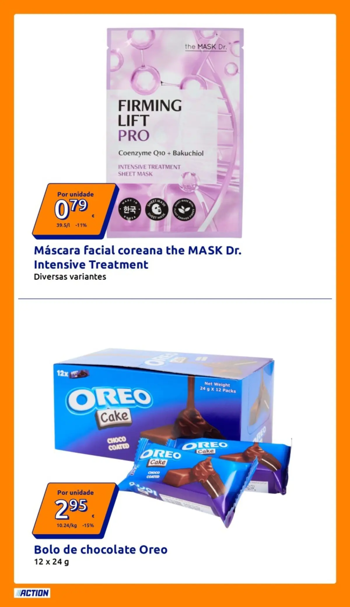 Action - Preços extremamente baixos » de 18/03/2026 - 24/03/2026 | Página: 9 | Produtos: Bolo, Máscara facial, Chocolate