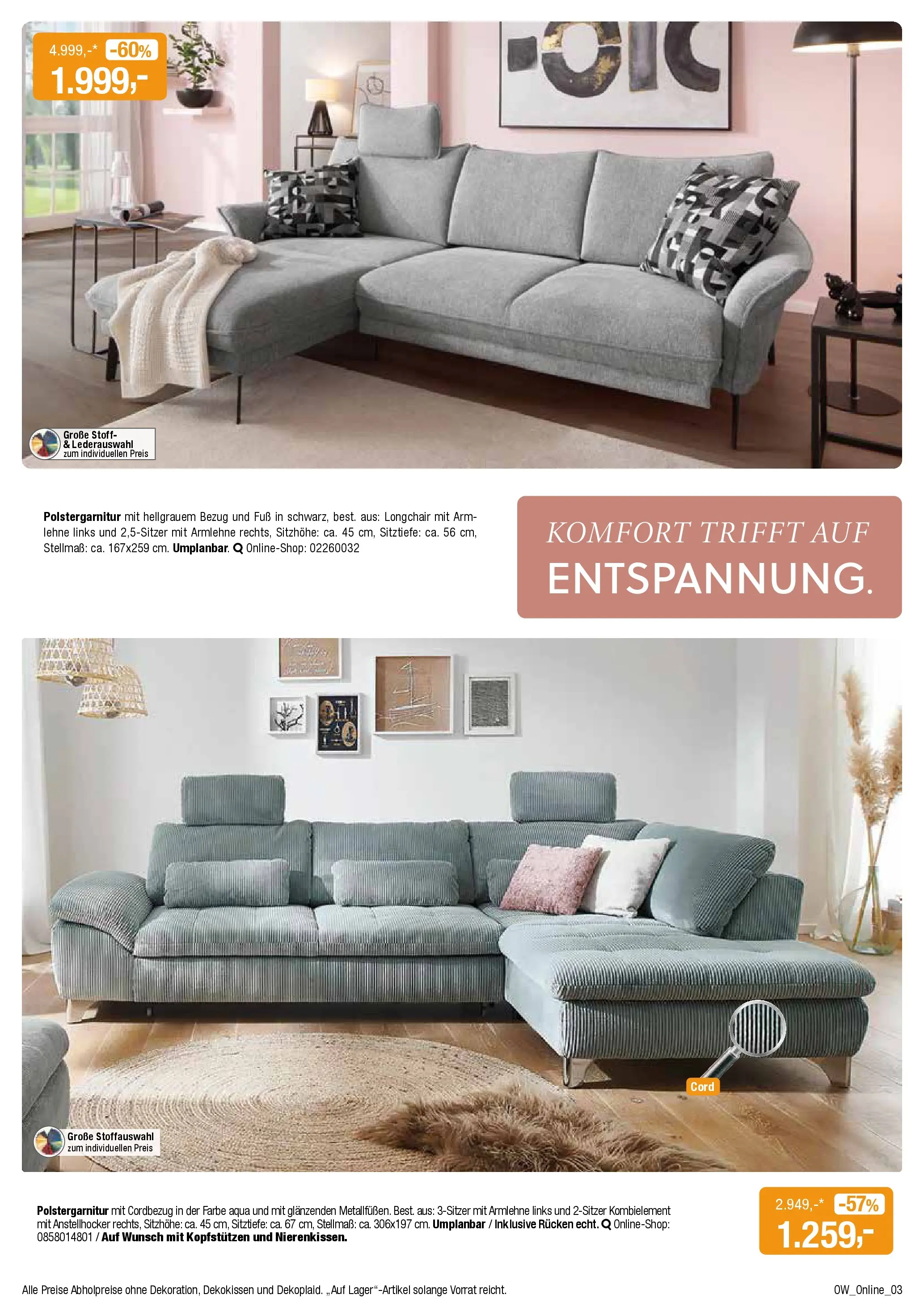 Angebote - Dein trendiges Möbelhaus (ab 21.03.2026) zum Blättern | Seite: 3