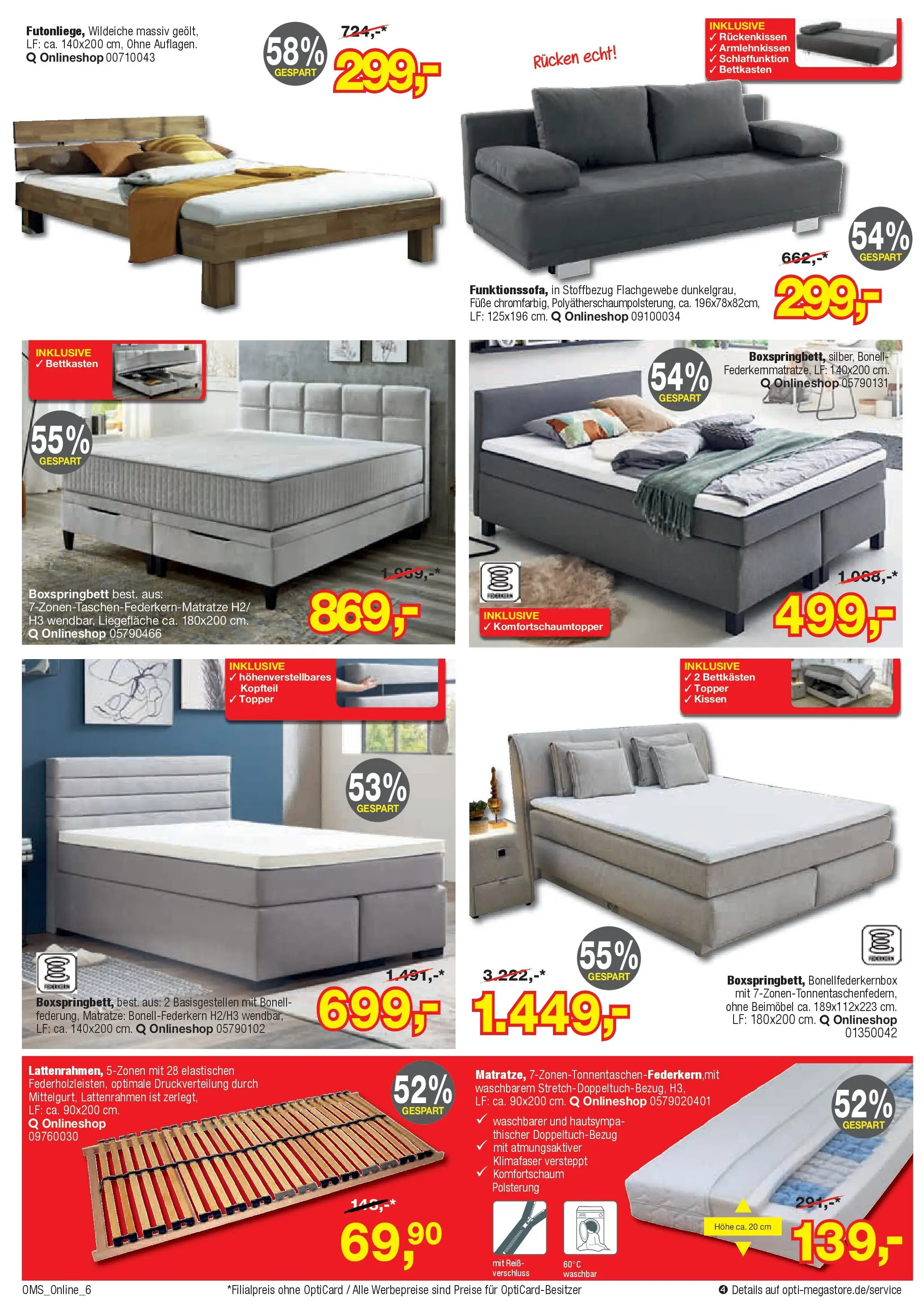 Angebote - Dein trendiges Möbelhaus (ab 21.03.2026) zum Blättern | Seite: 6 | Produkte: Matratze, Kissen, Boxspringbett, Topper
