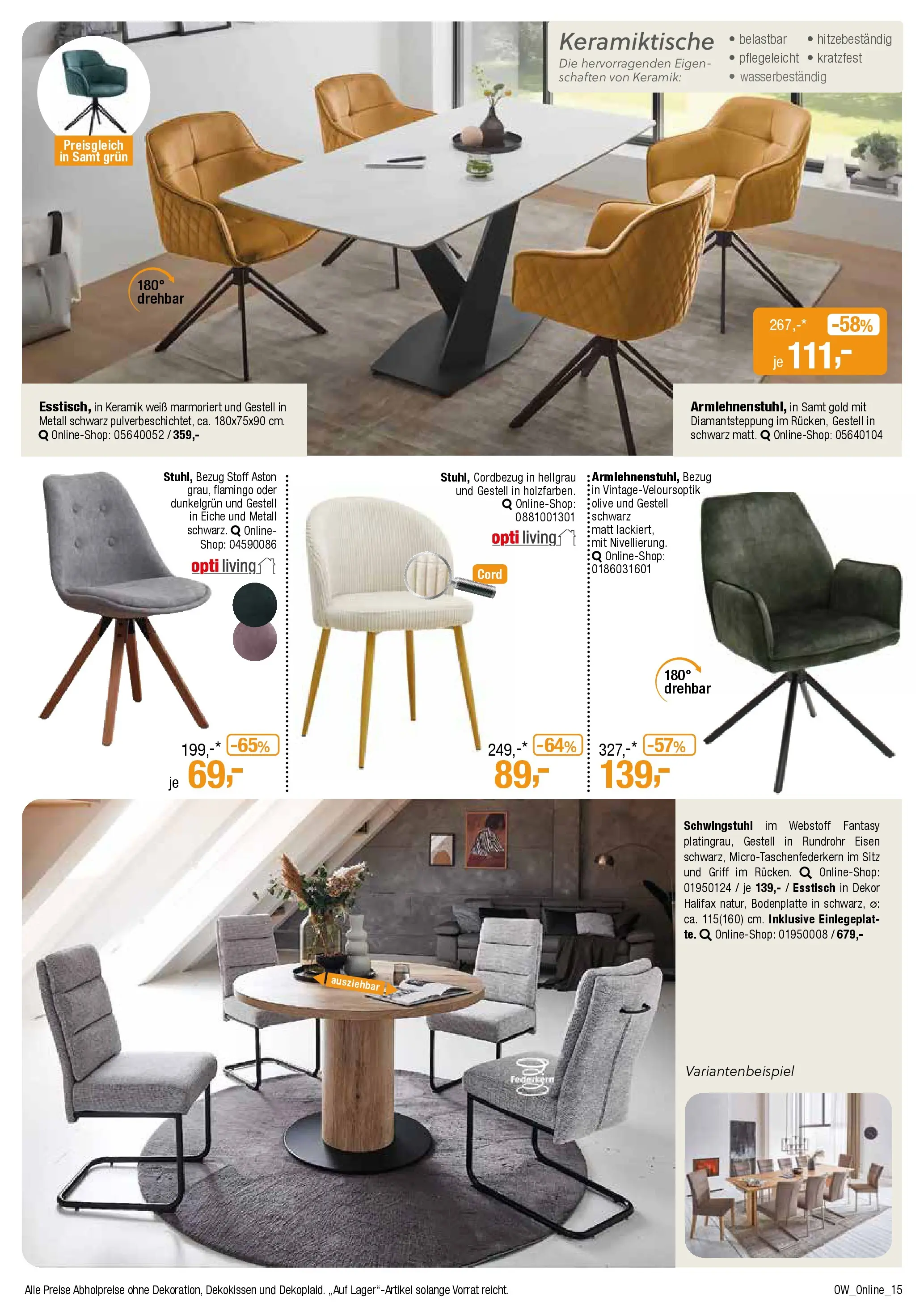 Angebote - Dein trendiges Möbelhaus (ab 21.03.2026) zum Blättern | Seite: 15 | Produkte: Esstisch