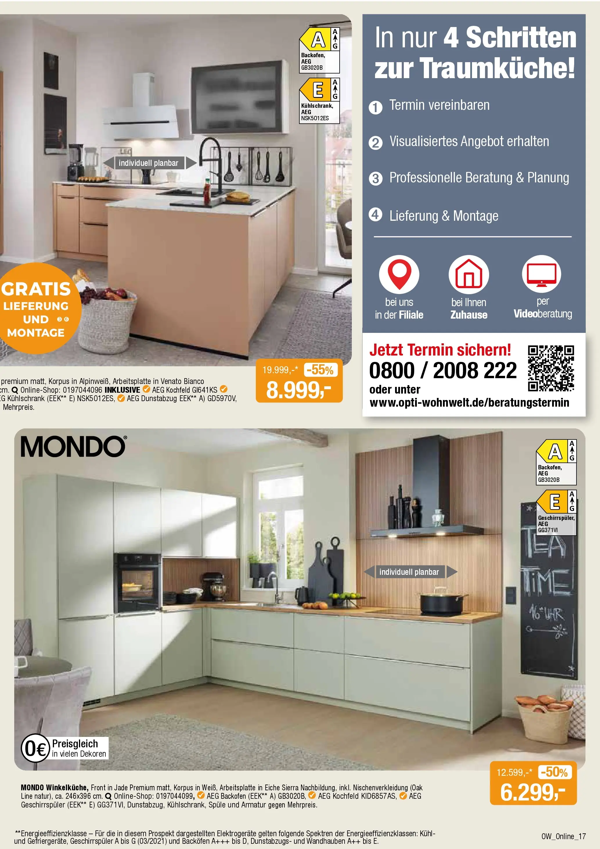 Angebote - Dein trendiges Möbelhaus (ab 21.03.2026) zum Blättern | Seite: 17 | Produkte: Geschirrspüler, Kühlschrank, Kochfeld, Armatur