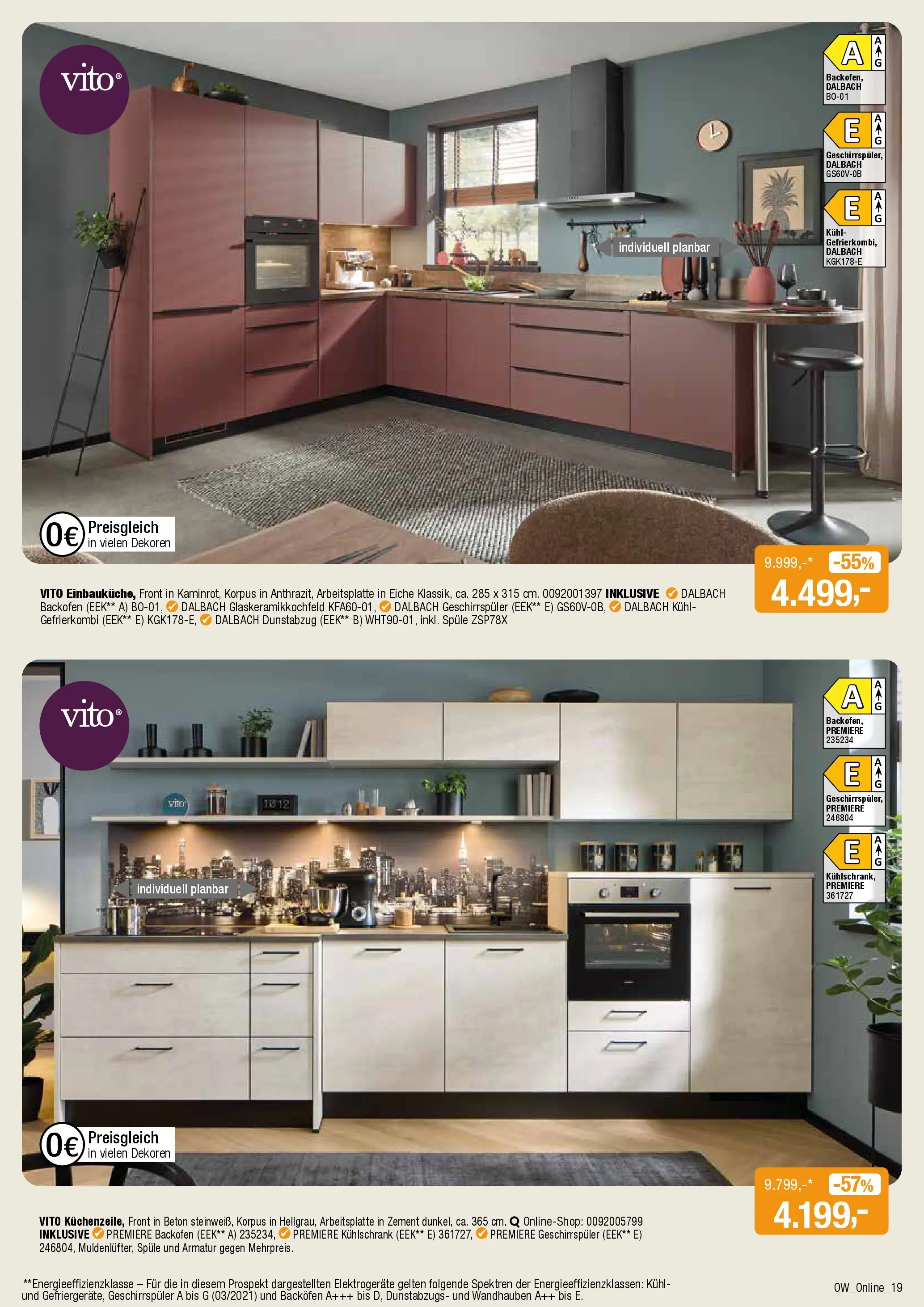 Angebote - Dein trendiges Möbelhaus (ab 21.03.2026) zum Blättern | Seite: 19 | Produkte: Kühlschrank, Armatur, Backofen, Dunstabzug