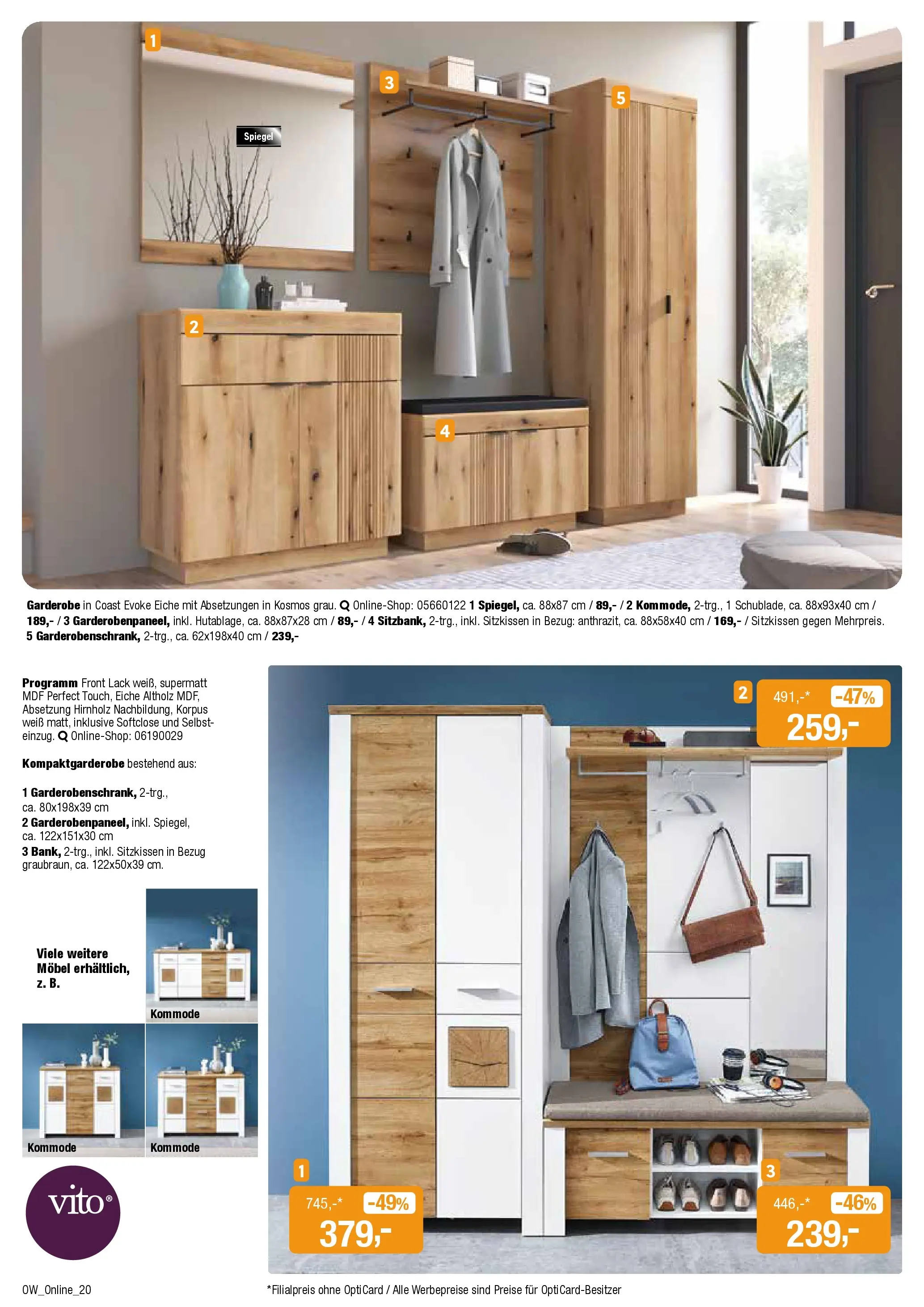 Angebote - Dein trendiges Möbelhaus (ab 21.03.2026) zum Blättern | Seite: 20 | Produkte: Kommode, Spiegel