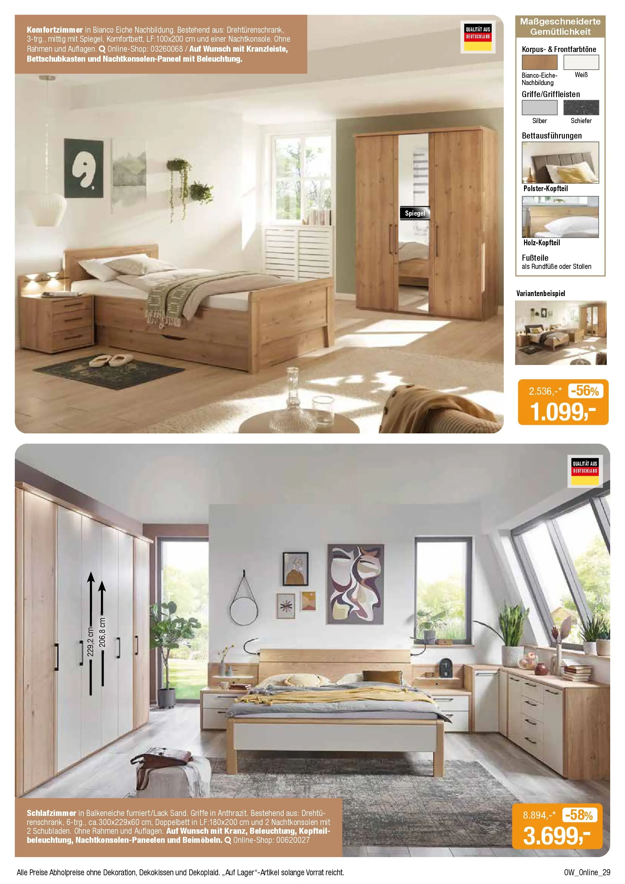 Angebote - Dein trendiges Möbelhaus (ab 21.03.2026) zum Blättern | Seite: 29 | Produkte: Doppelbett, Spiegel
