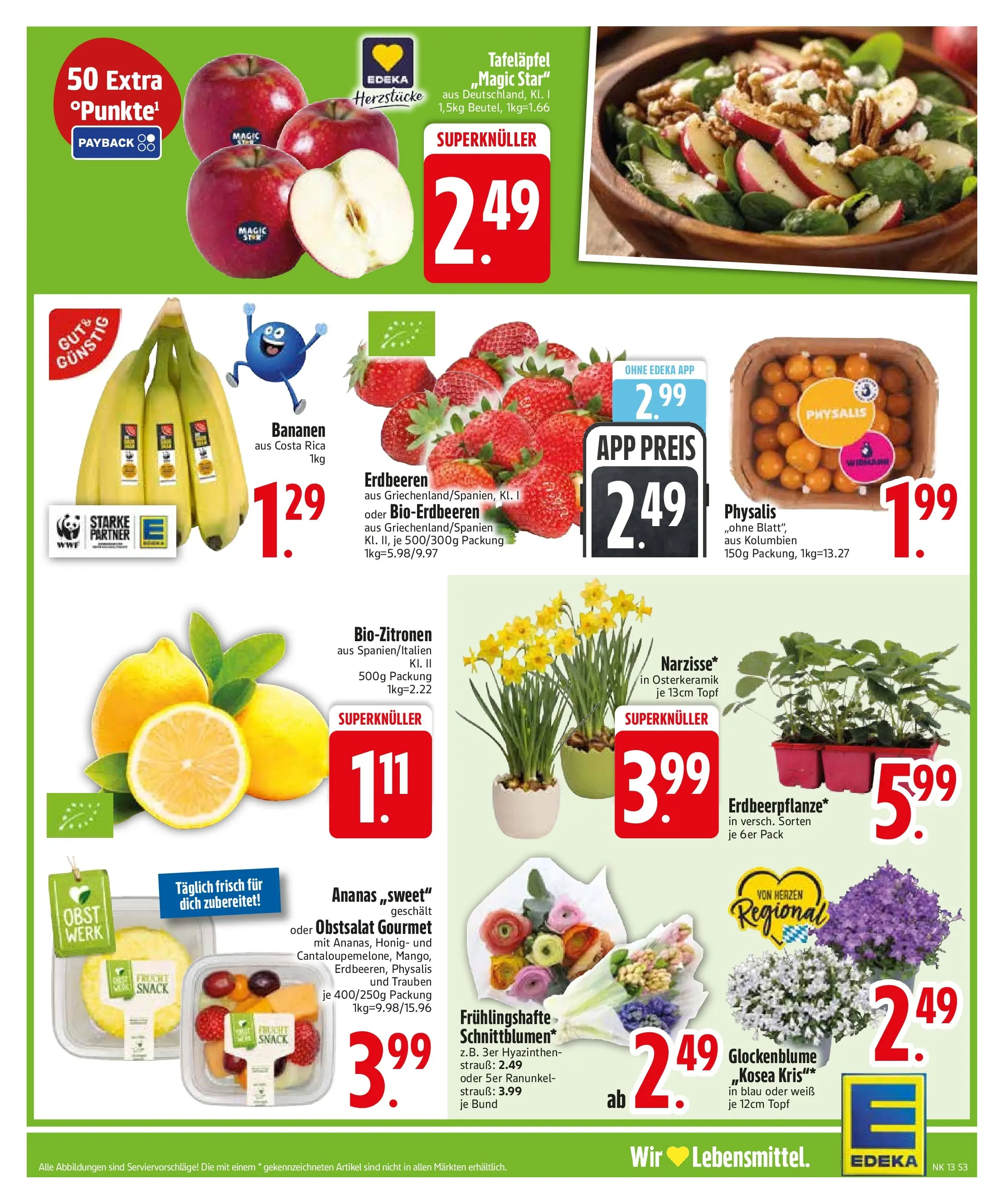 Edeka prospekt Sonthofen	 (ab 22.03.2026) » Angebote Online | Seite: 5 | Produkte: Trauben, Bananen, Ananas, Obst