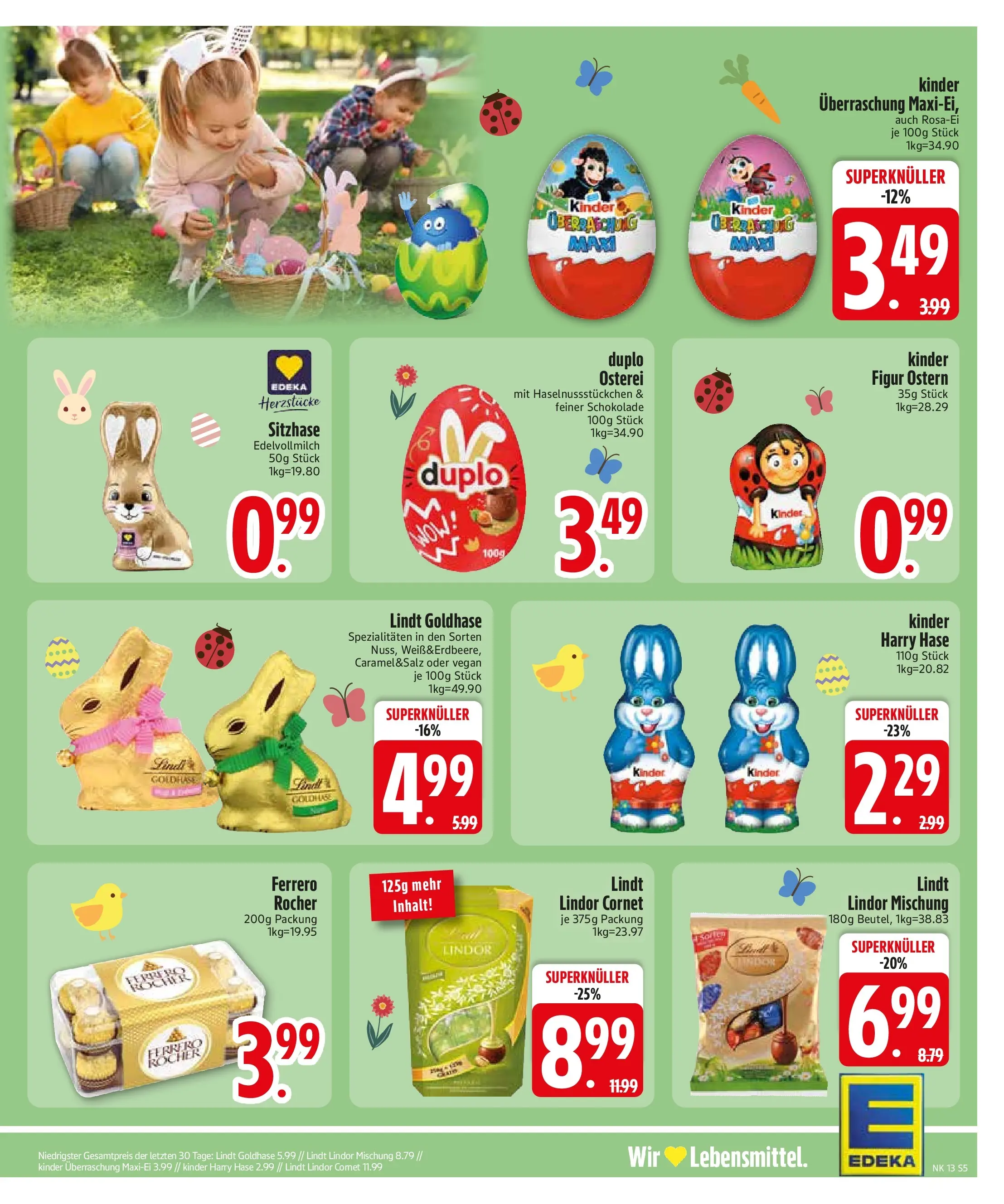 Edeka prospekt Sonthofen	 (ab 22.03.2026) » Angebote Online | Seite: 7 | Produkte: Ferrero rocher, Schokolade, Lindt