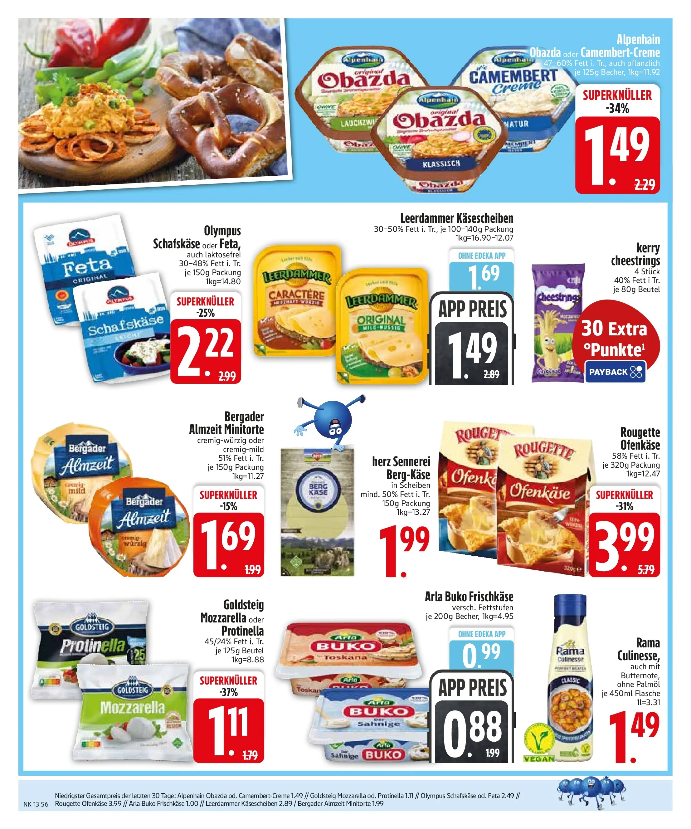 Edeka prospekt Sonthofen	 (ab 22.03.2026) » Angebote Online | Seite: 8 | Produkte: Rama, Feta, Leerdammer, Schafskase